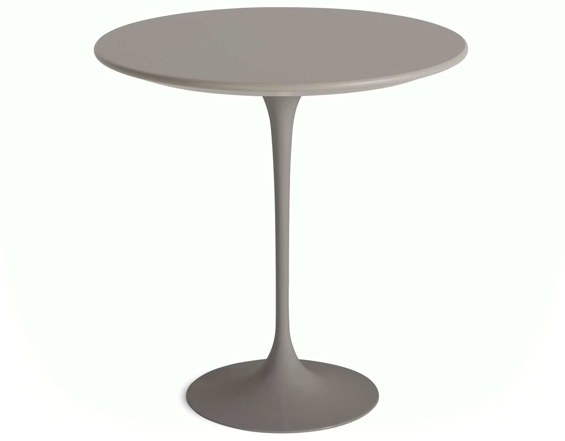 saarinen side table - 20" round / laminate - modern clay / satin - grey