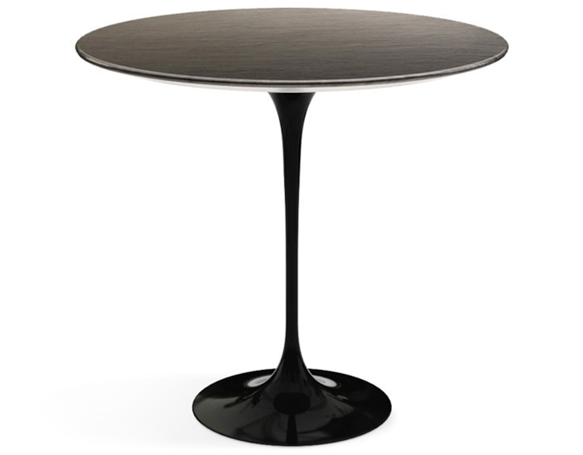 saarinen side table - 22" oval / slate - natural / high gloss - black