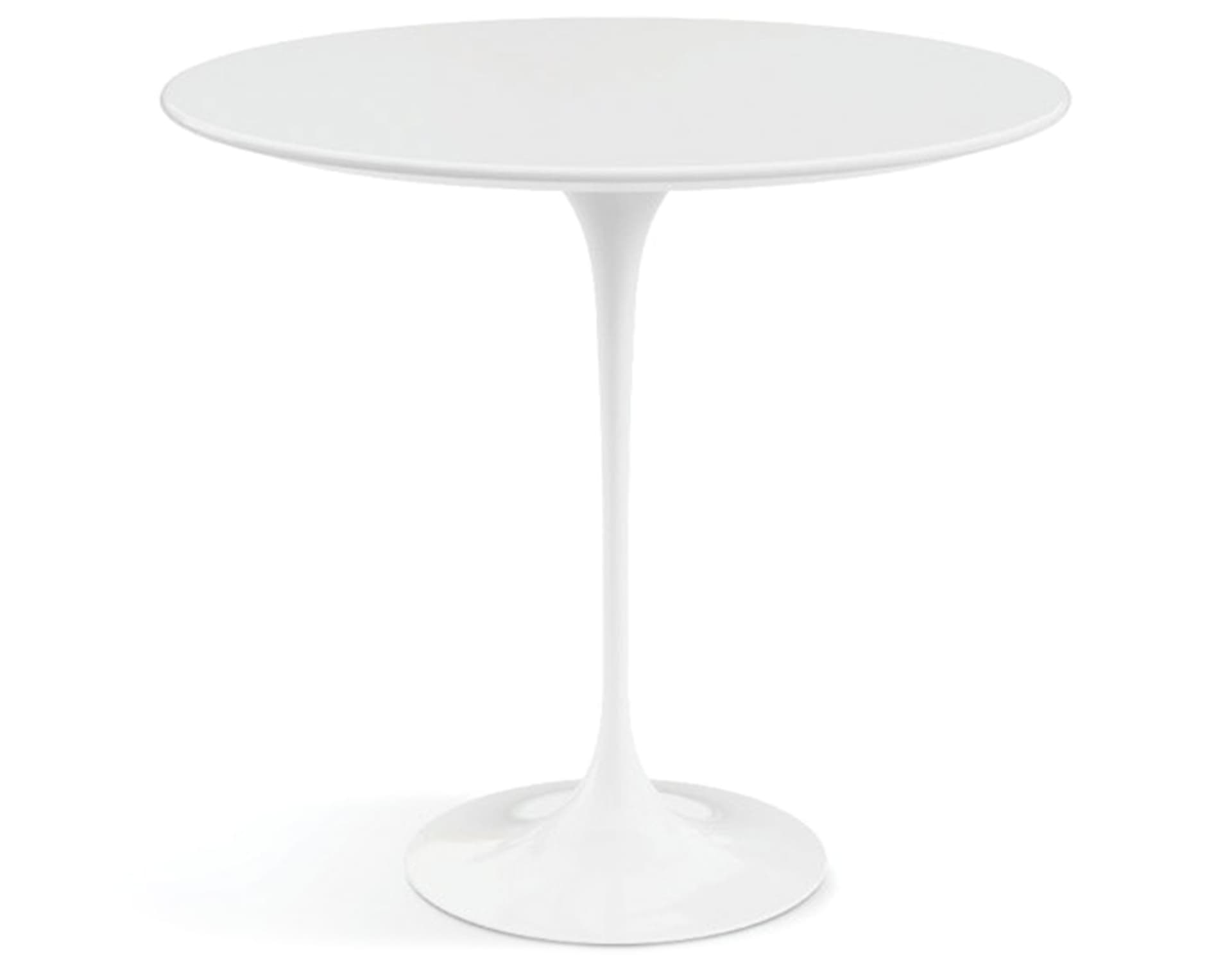 saarinen side table - 22" oval / laminate - white / high gloss - white