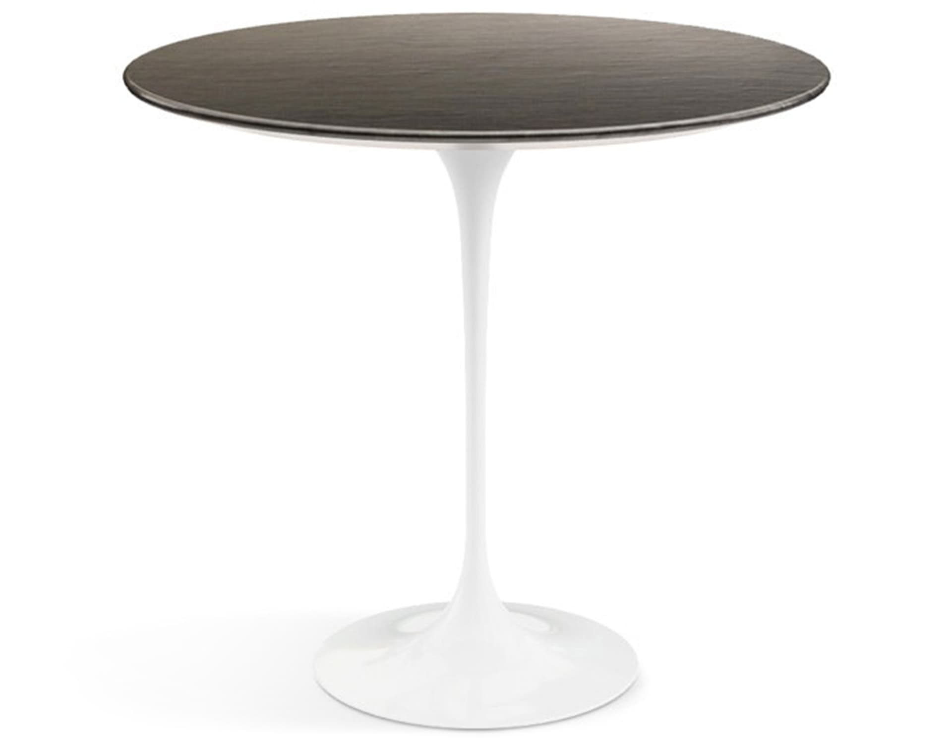 saarinen side table - 22" oval / slate - natural / high gloss - white