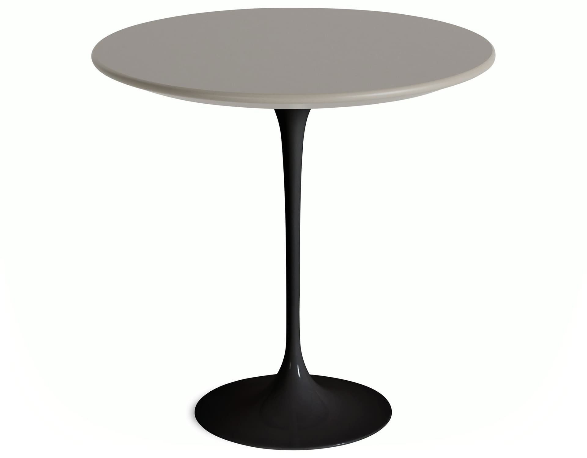 saarinen side table - 22" oval / laminate - modern clay / high gloss - black