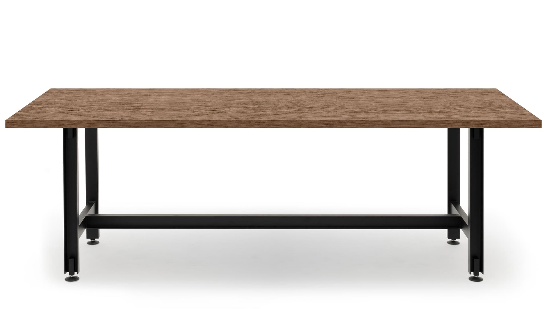 Beam Table / 118" length x 43.3" height - walnut veneer top / black base