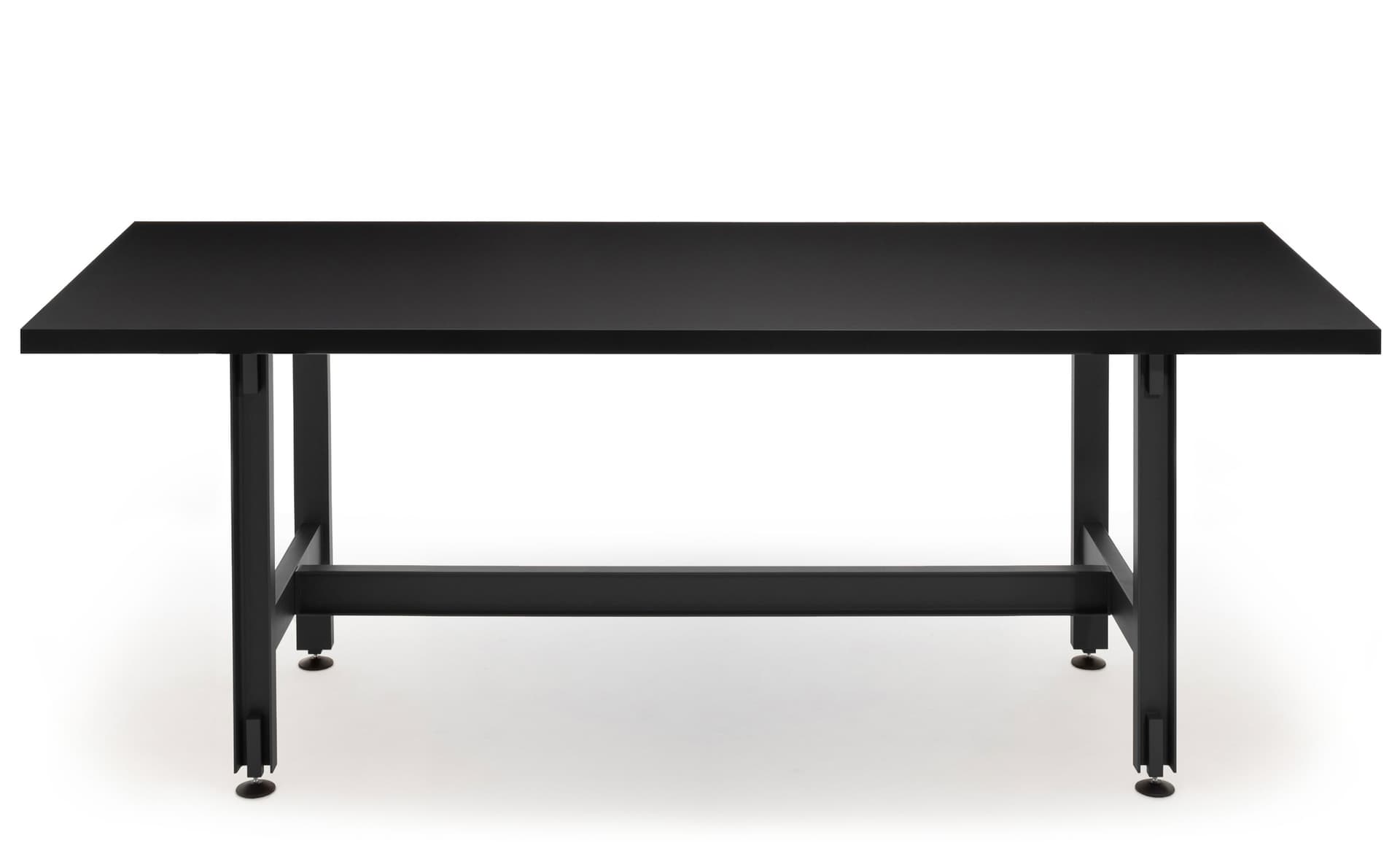 Beam Table / 78.75" length x 29.1" height - black Fenix laminate top / black base