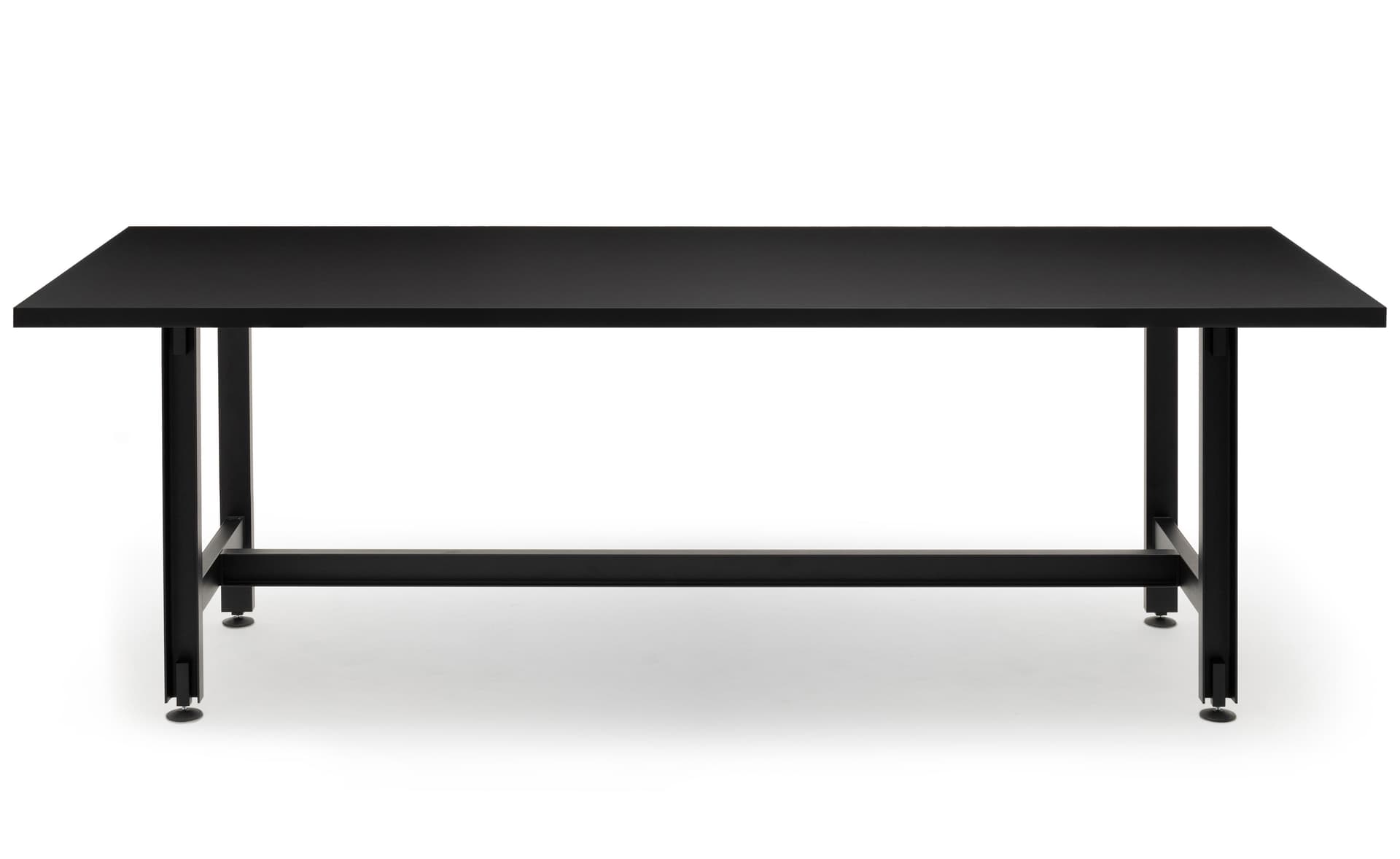 Beam Table / 118" length x 43.3" height - black Fenix laminate top / black base