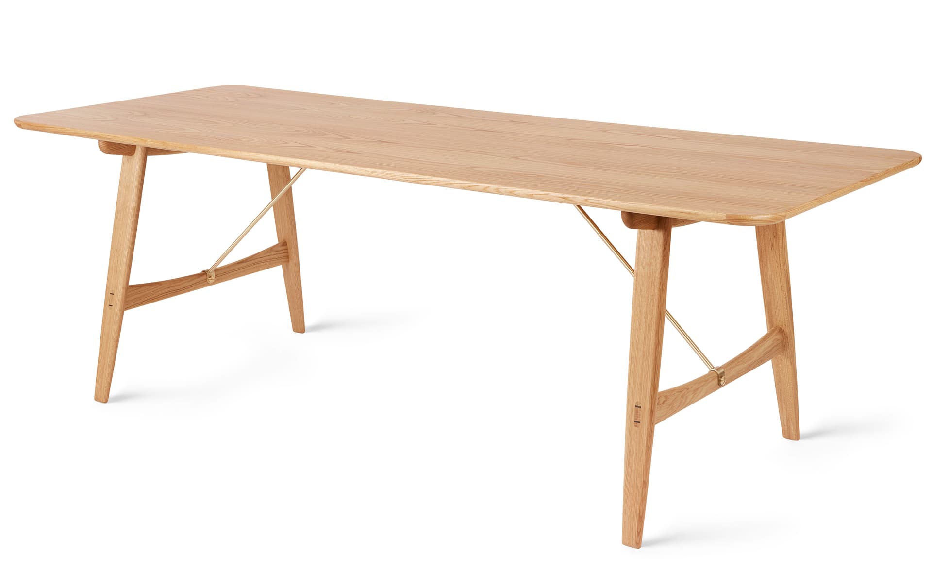 BM1160 Hunting Table / 82.7" x 32.3" - oak, oil / brass