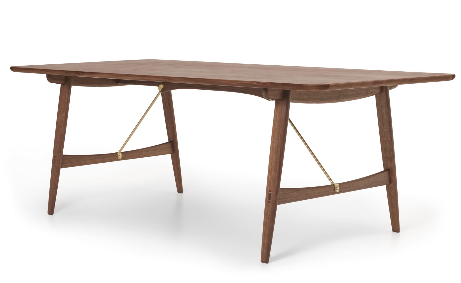 BM1160 Hunting Table / 82.7" x 37.4" - walnut, lacquer / brass