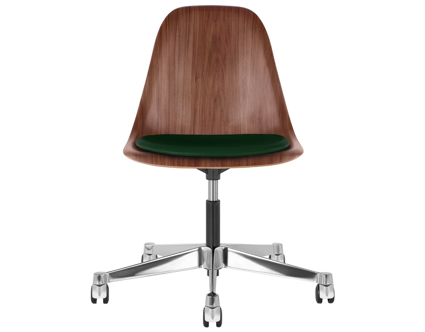 chrome - 2" hard double wheel casters - carpet (VD) / walnut (OU) / prone - vine (1NX09)