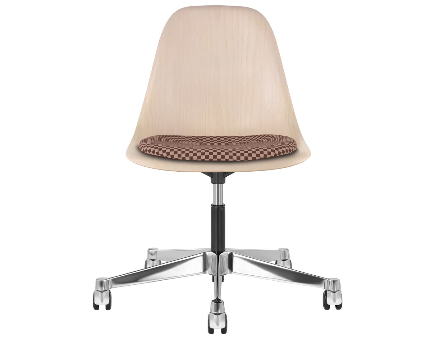chrome - 2" hard double wheel casters - carpet (VD) / white ash (A2) / checker - siena dark/khaki (V1206)