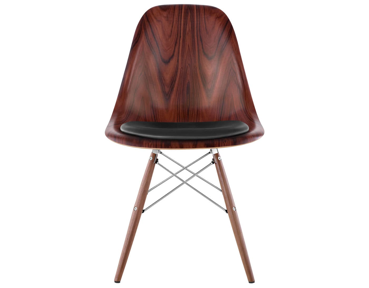standard glides with felt bottom (E9) / santos palisander (9N) / leather - black 2109 / trivalent chrome (47) / walnut with black glides (OU)