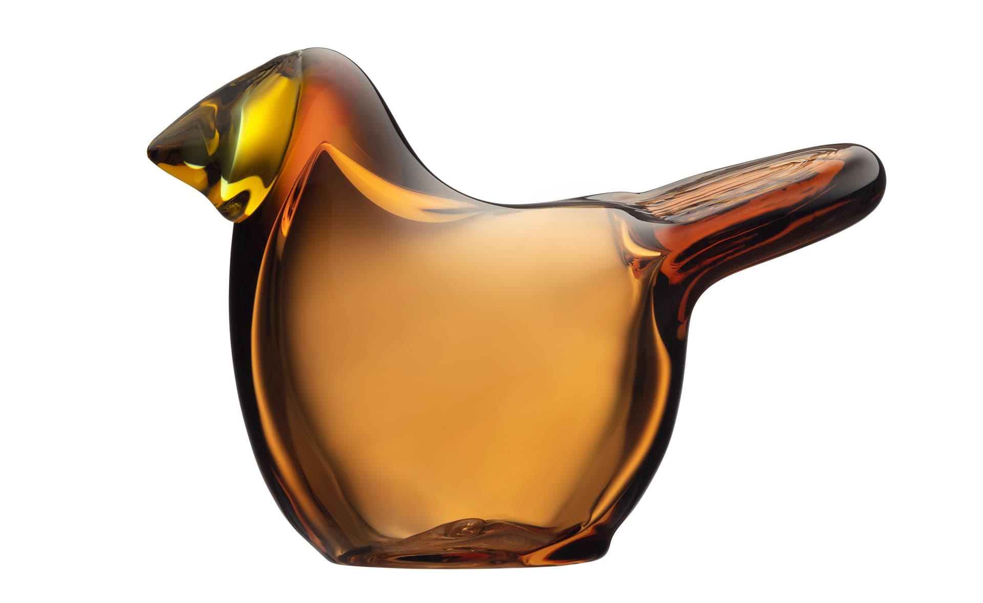 toikka flycatcher bird / copper body - lemon beak