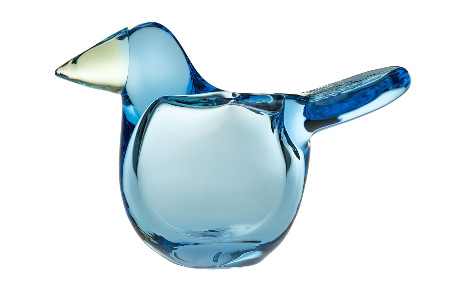toikka flycatcher bird / sky blue body - apple green beak
