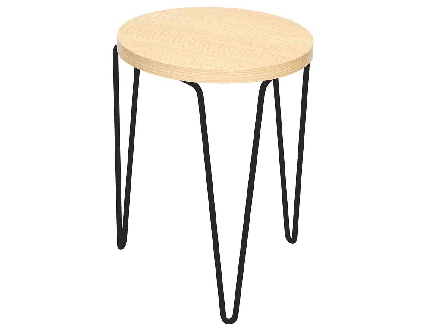 florence knoll hairpin stacking table / light ash / black