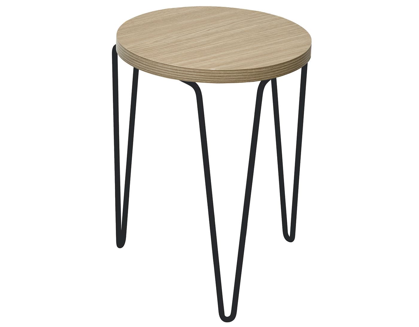 florence knoll hairpin stacking table / grey ash / black