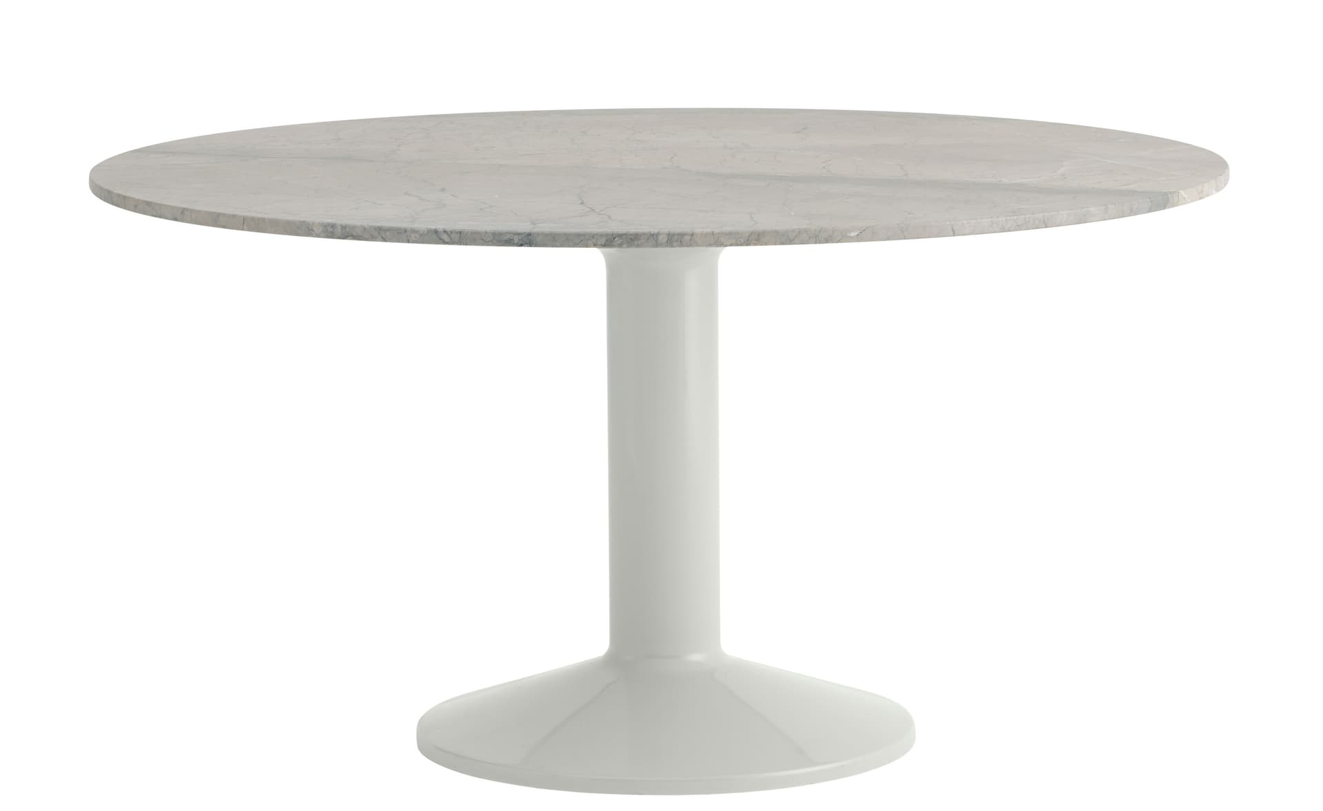 Midst Dining Table / 55.1" diameter - grey marble top / grey base