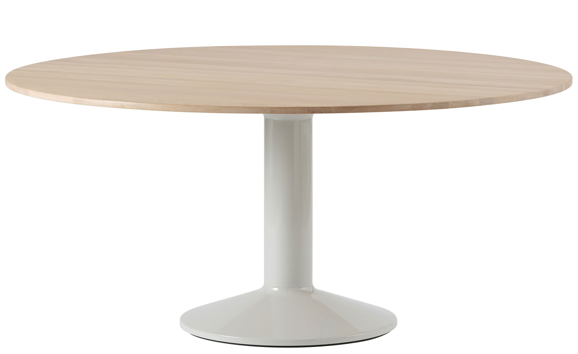 Midst Dining Table / 62.9" diameter - oiled oak top / grey base