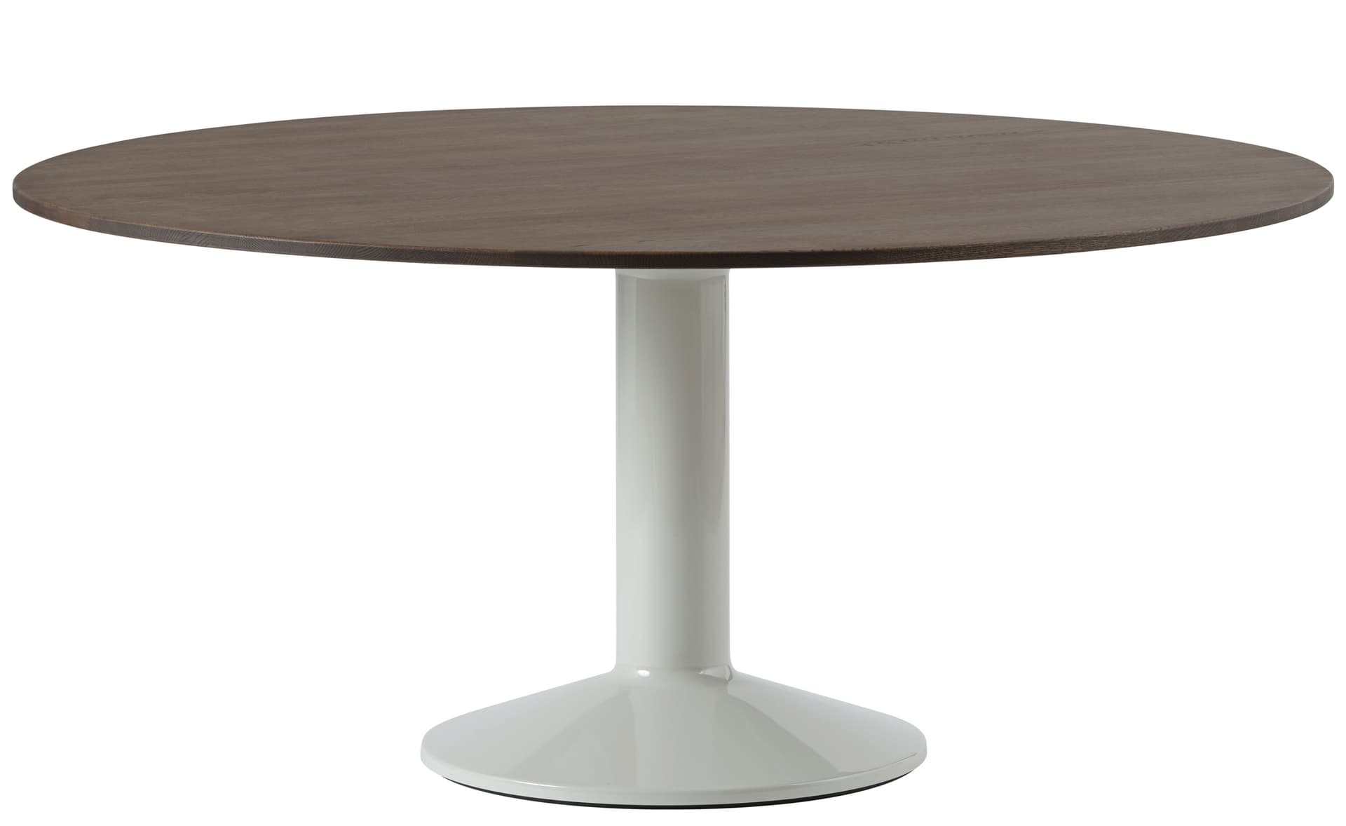 Midst Dining Table / 62.9" diameter - dark oiled oak top / grey base