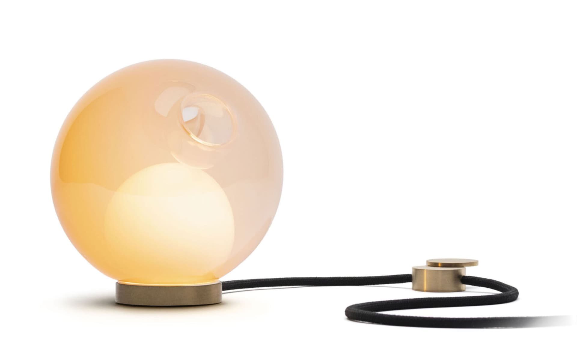 Bocci 28t Table Lamp / LED - 2500K / brass / opaque orange 1