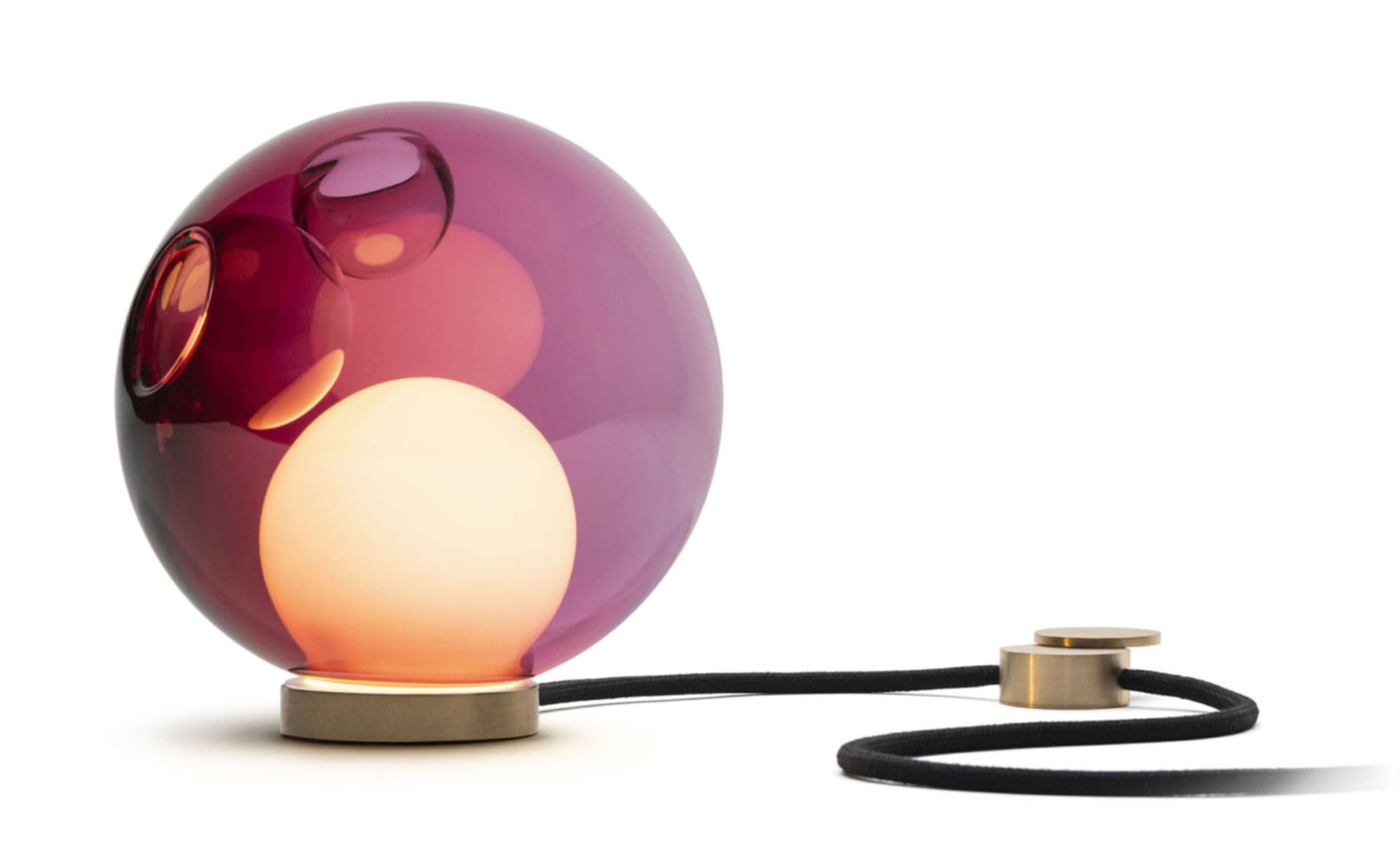 Bocci 28t Table Lamp / LED - 2500K / brass / translucent pink 2