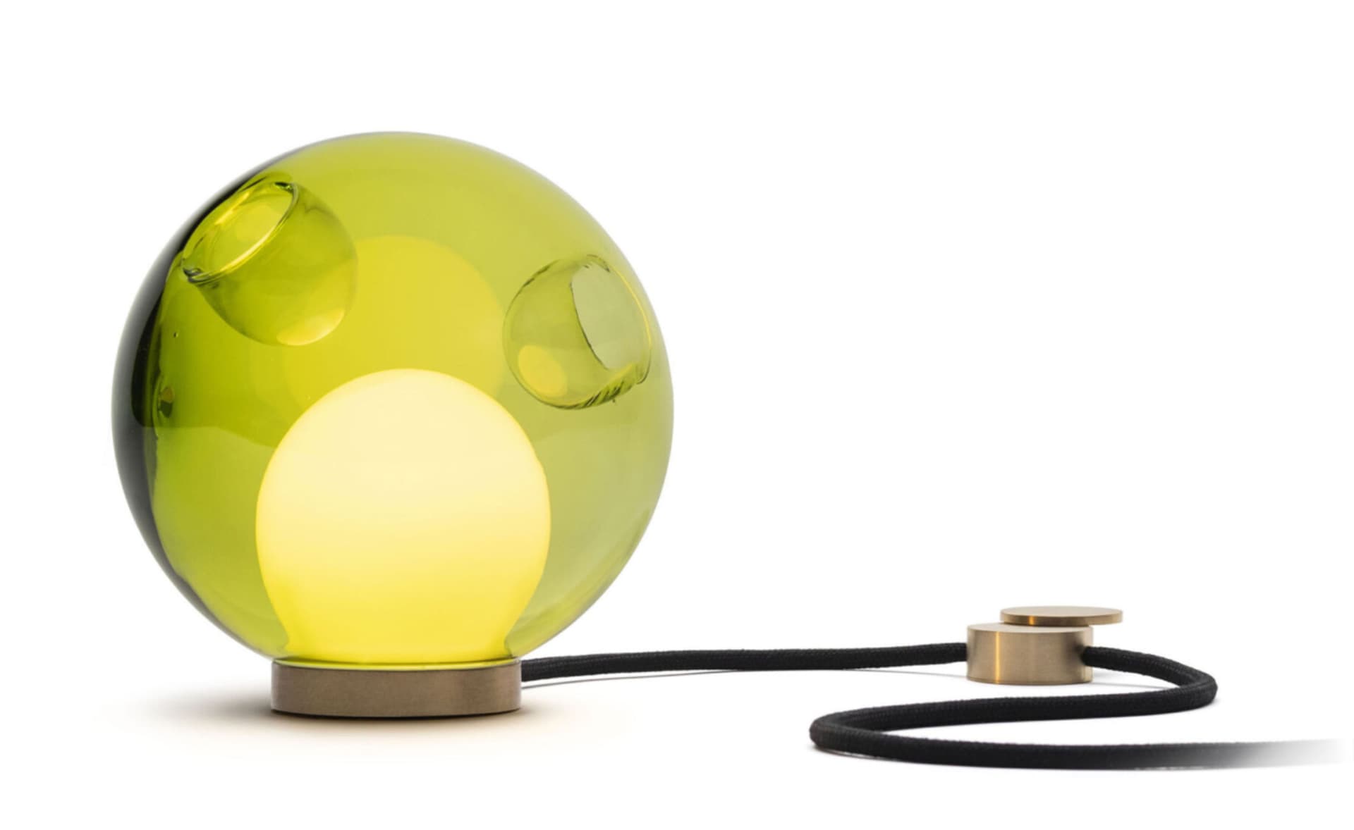 Bocci 28t Table Lamp / LED - 2500K / brass / translucent green 1