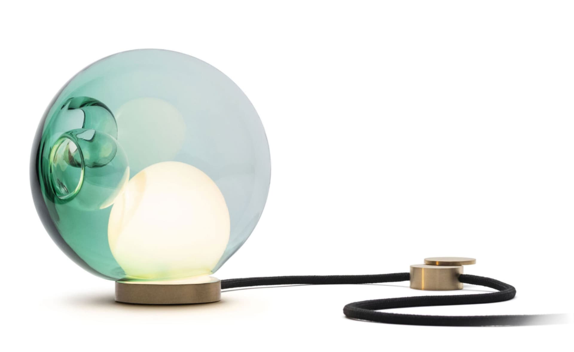 Bocci 28t Table Lamp / LED - 2500K / brass / translucent green 2