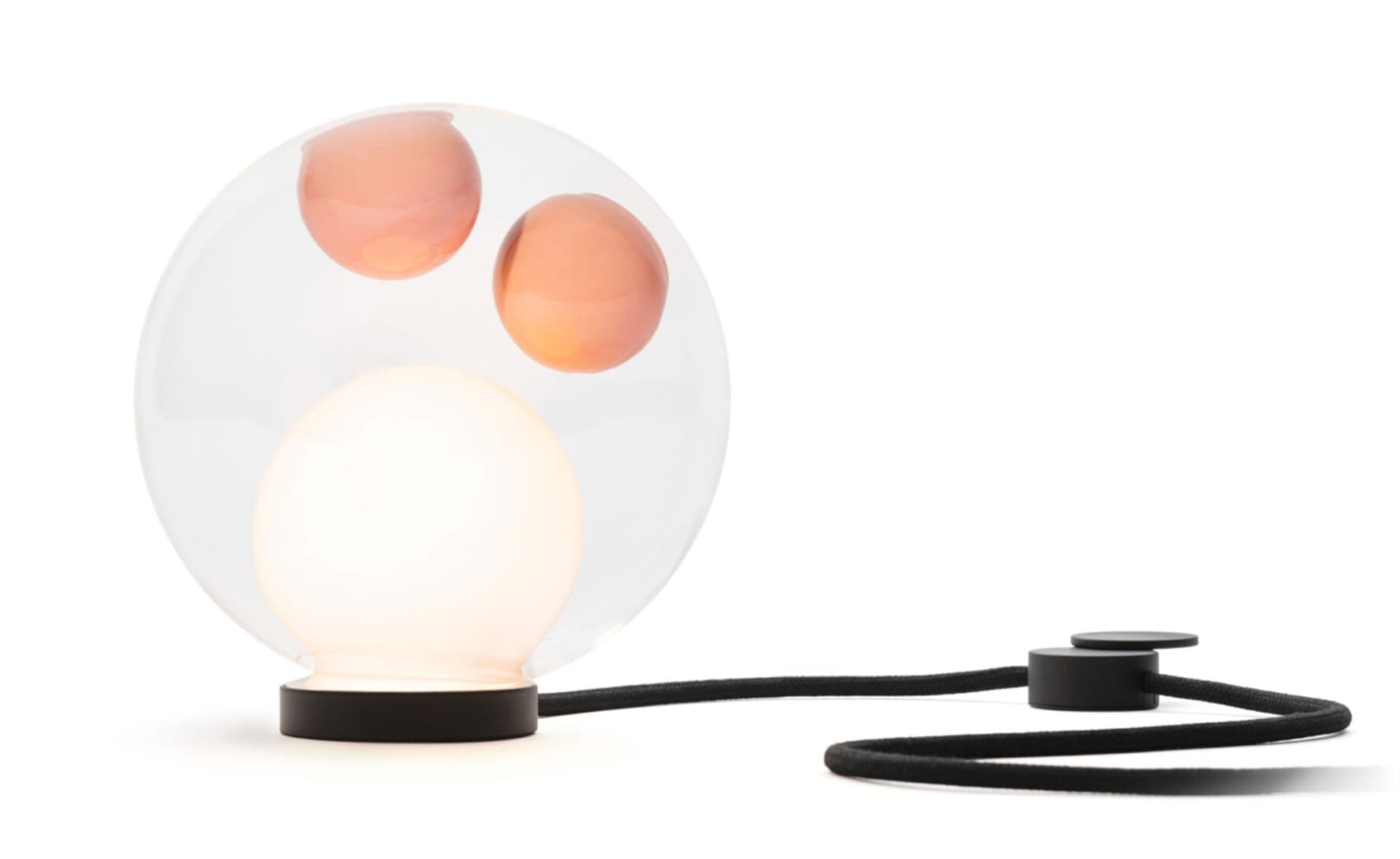 Bocci 28t Table Lamp / LED - 2500K / black / clear with opaque orange 1 inclusions
