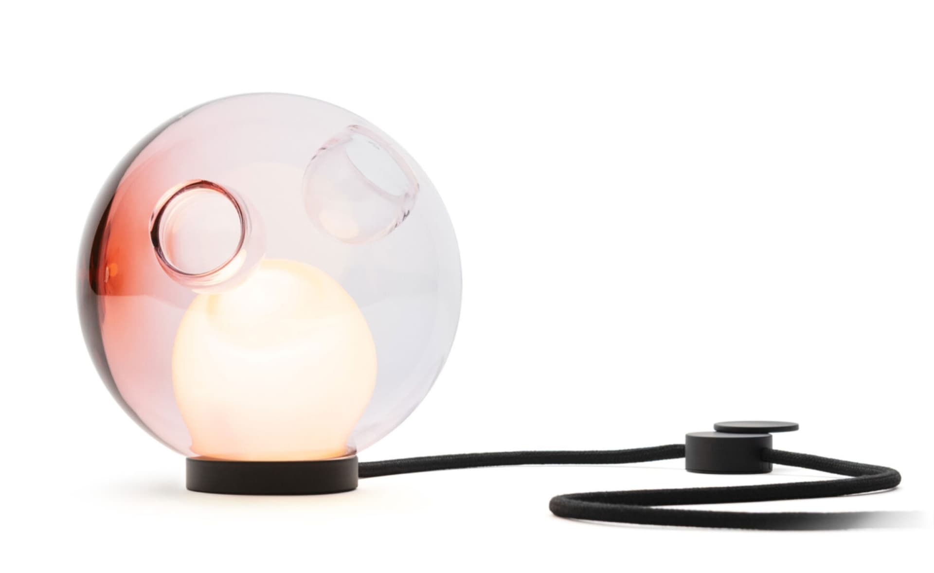 Bocci 28t Table Lamp / LED - 2500K / black / translucent pink 1