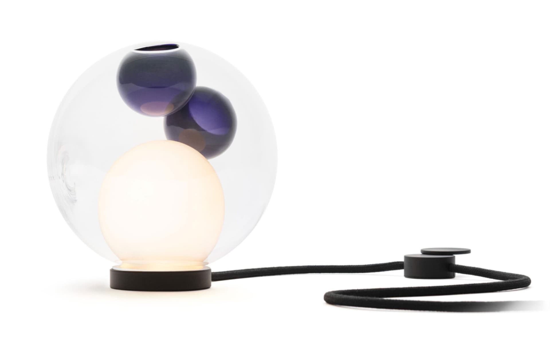 Bocci 28t Table Lamp / LED - 2500K / black / clear with purple 2 inclusions