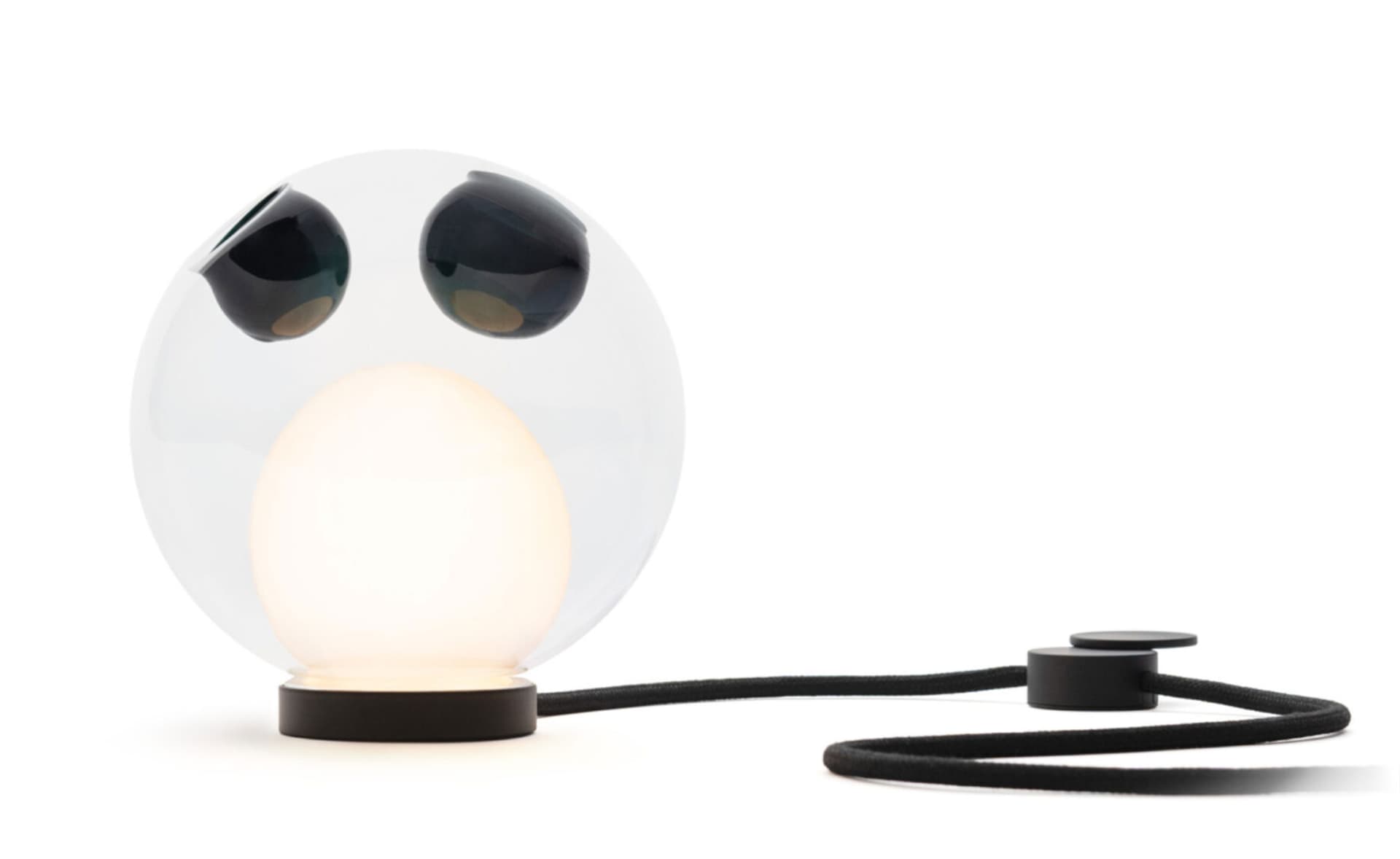 Bocci 28t Table Lamp / LED - 2500K / black / clear with blue 4 inclusions