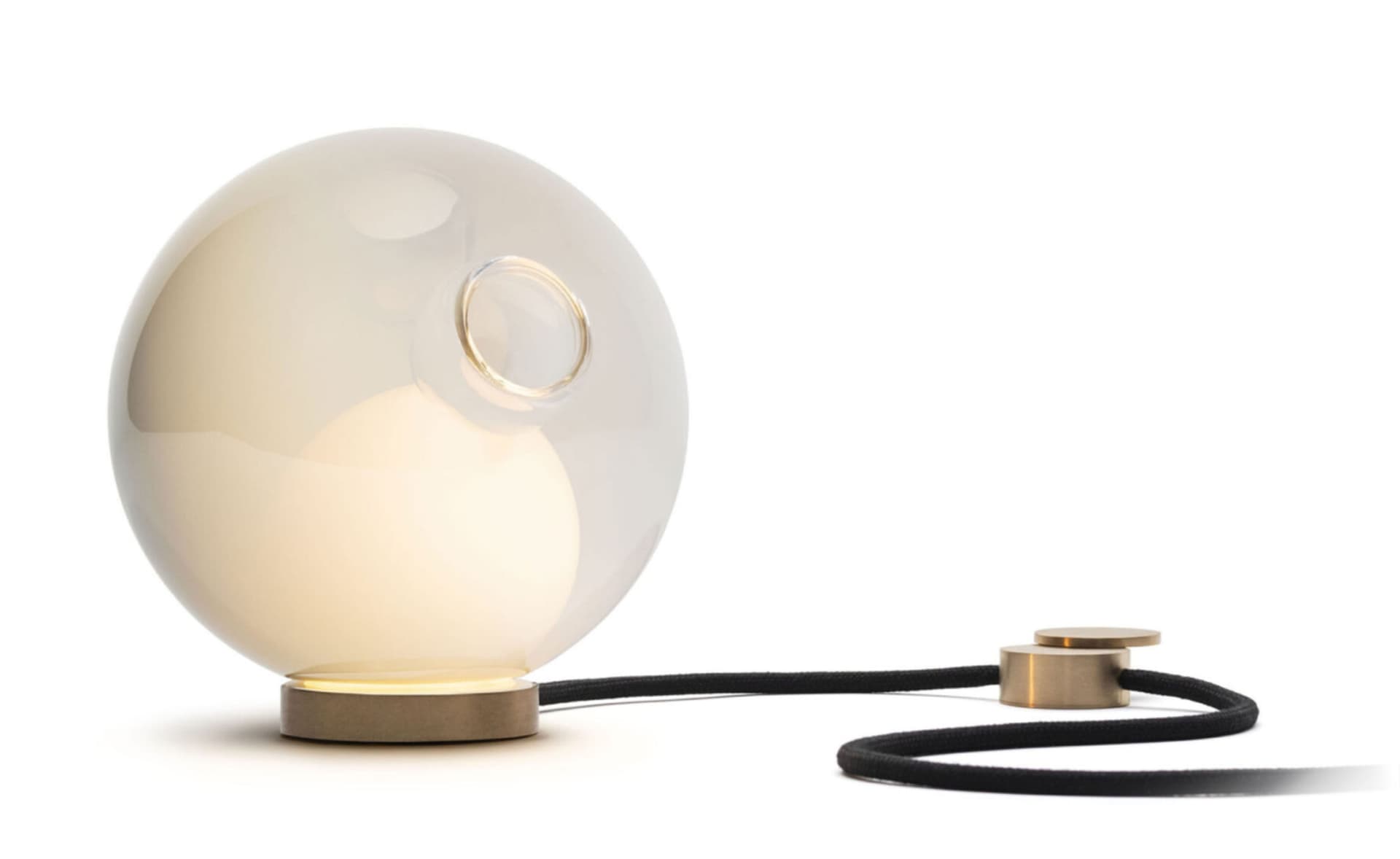Bocci 28t Table Lamp / LED - 2700K / brass / opaque grey 3