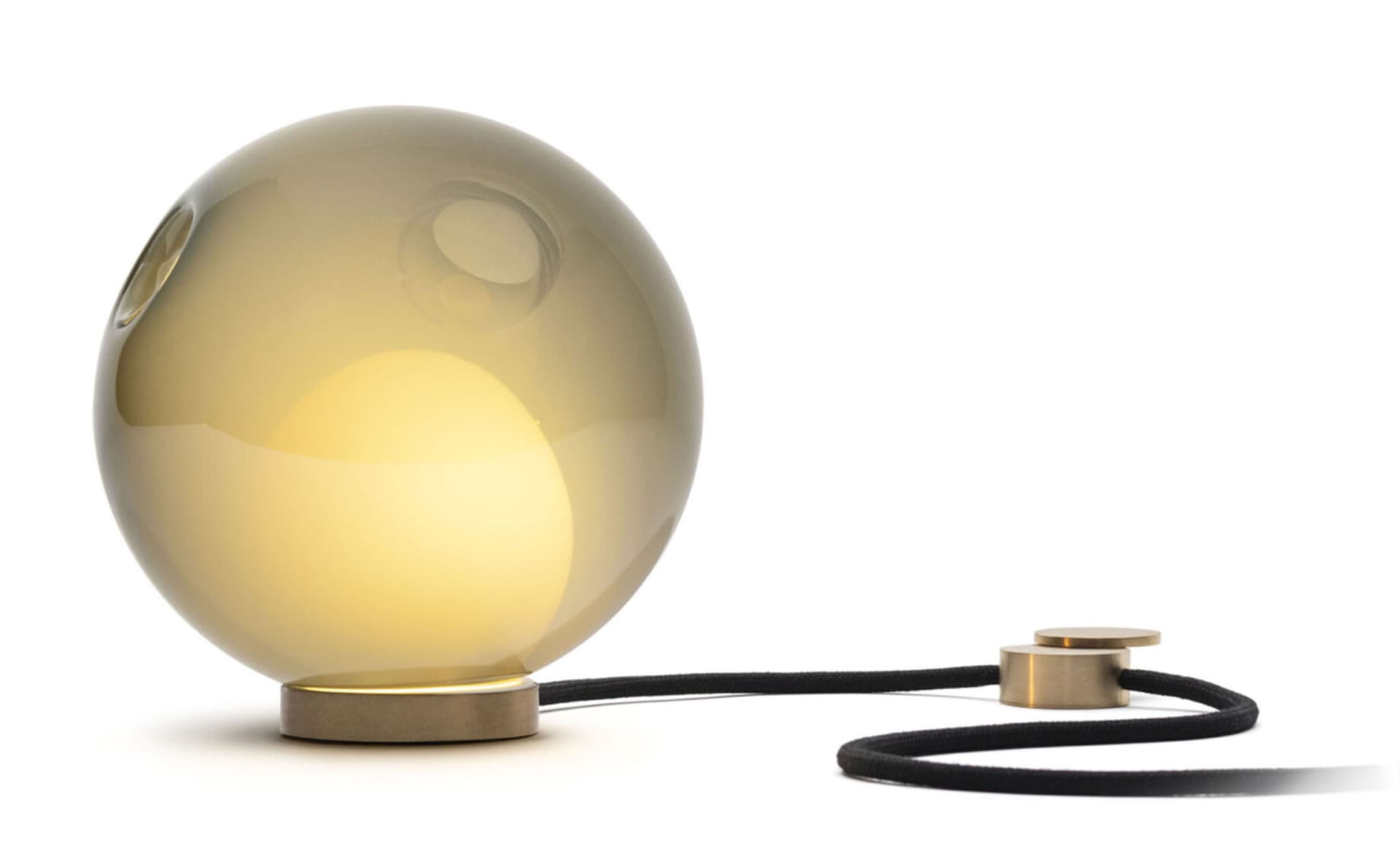 Bocci 28t Table Lamp / LED - 2700K / brass / opaque grey 2