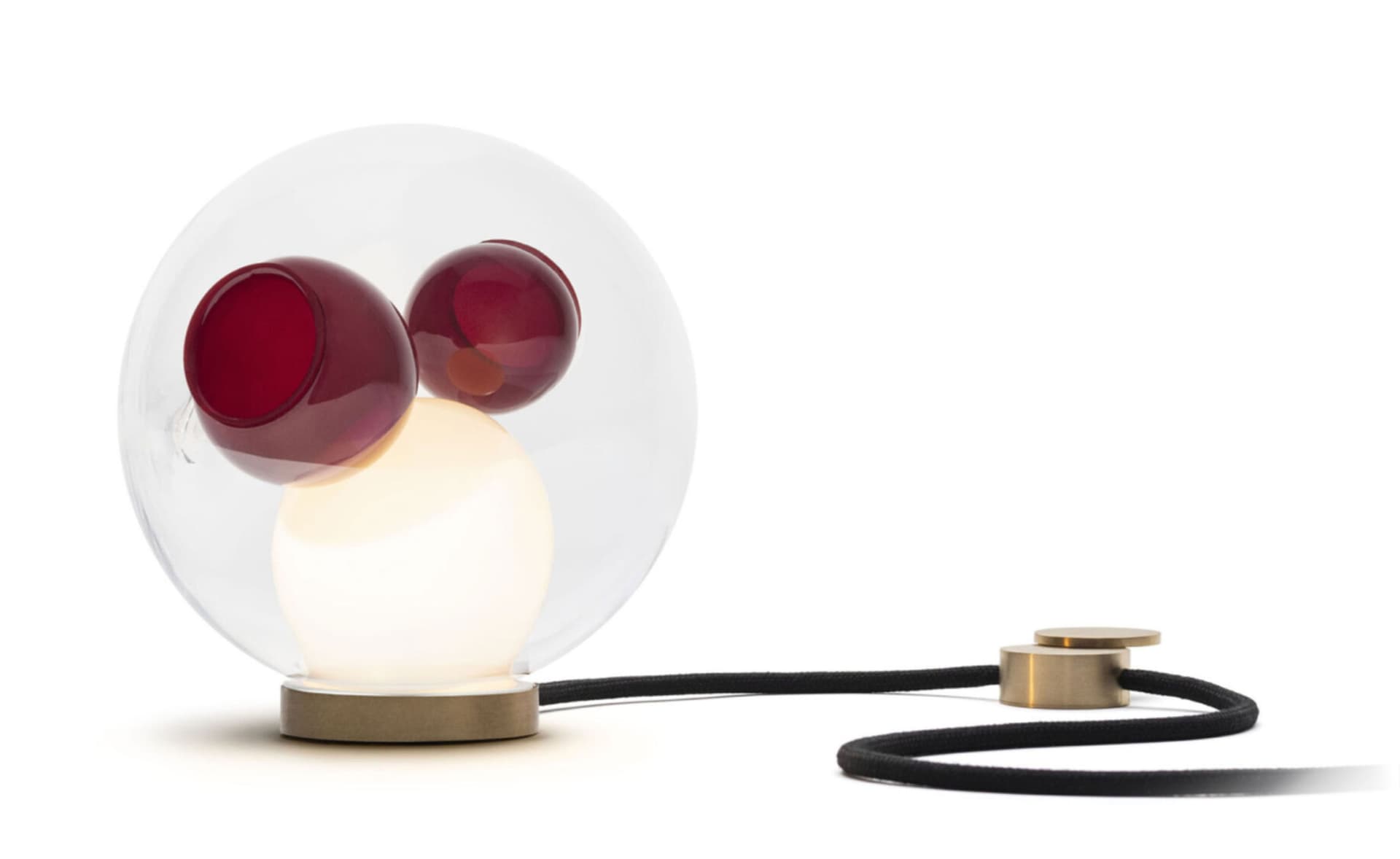 Bocci 28t Table Lamp / LED - 2700K / brass / clear with red 1 inclusions
