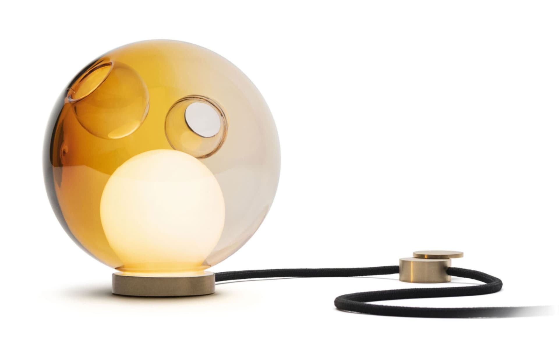 Bocci 28t Table Lamp / LED - 2700K / brass / translucent orange 1