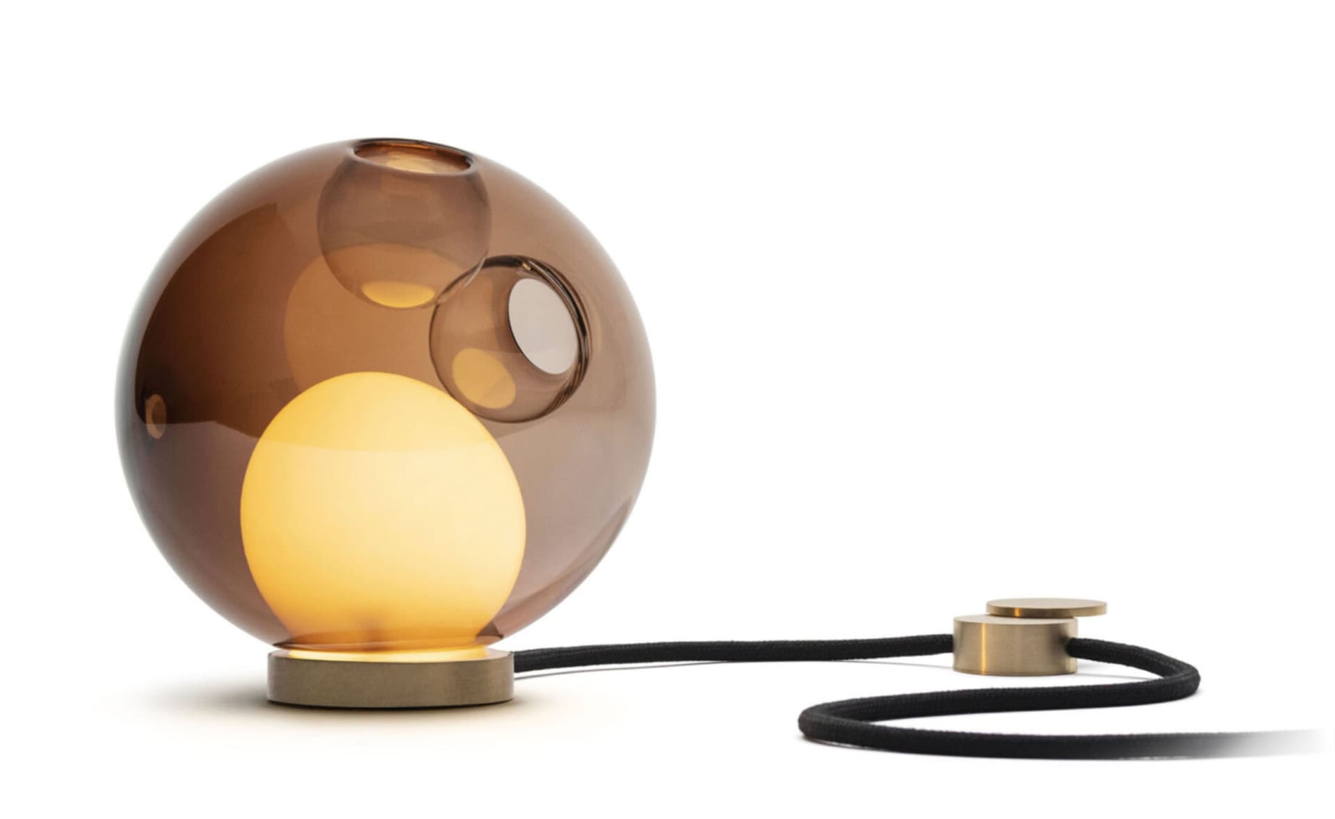 Bocci 28t Table Lamp / LED - 2700K / brass / translucent orange 4