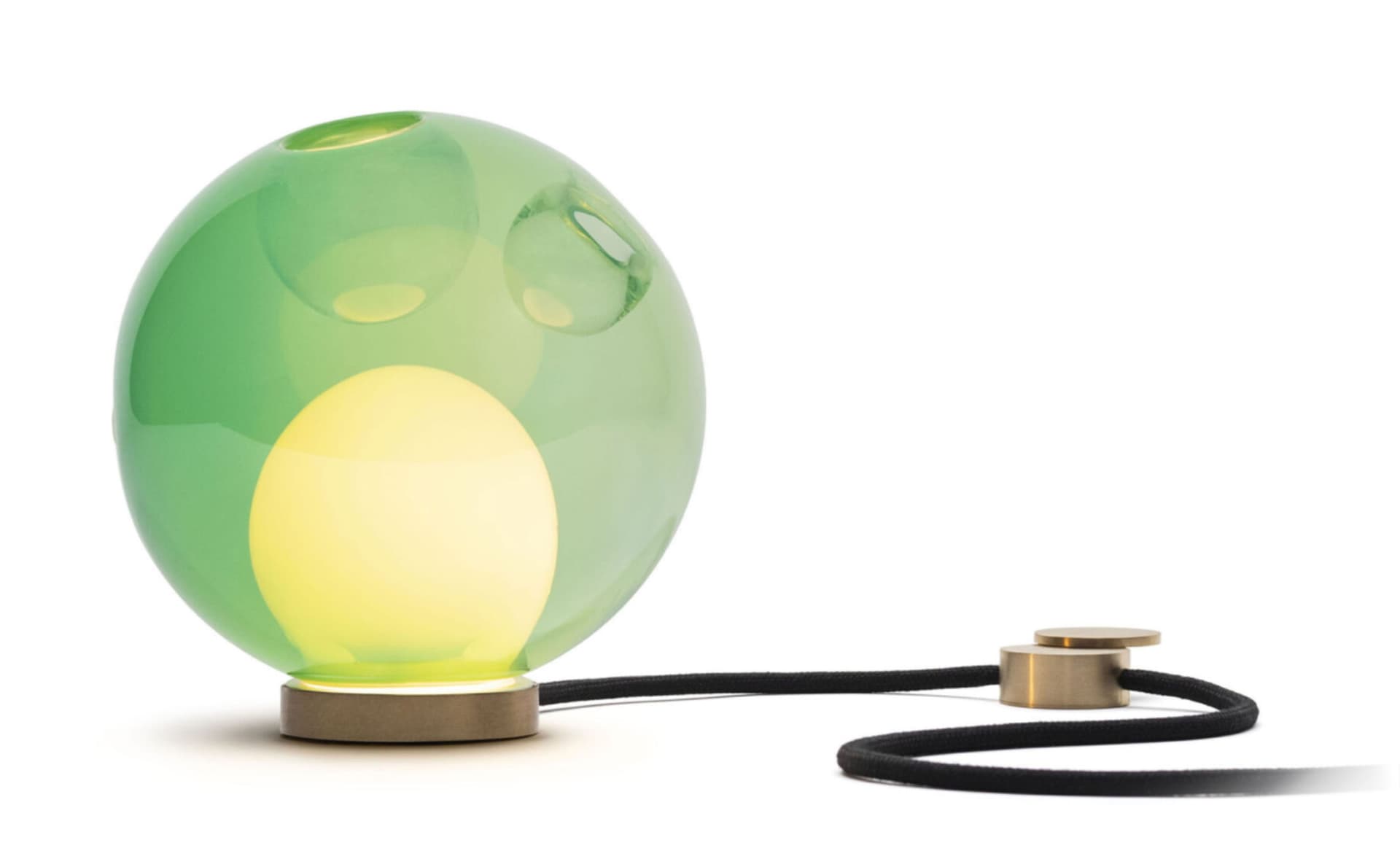 Bocci 28t Table Lamp / LED - 2700K / brass / opaque green 5