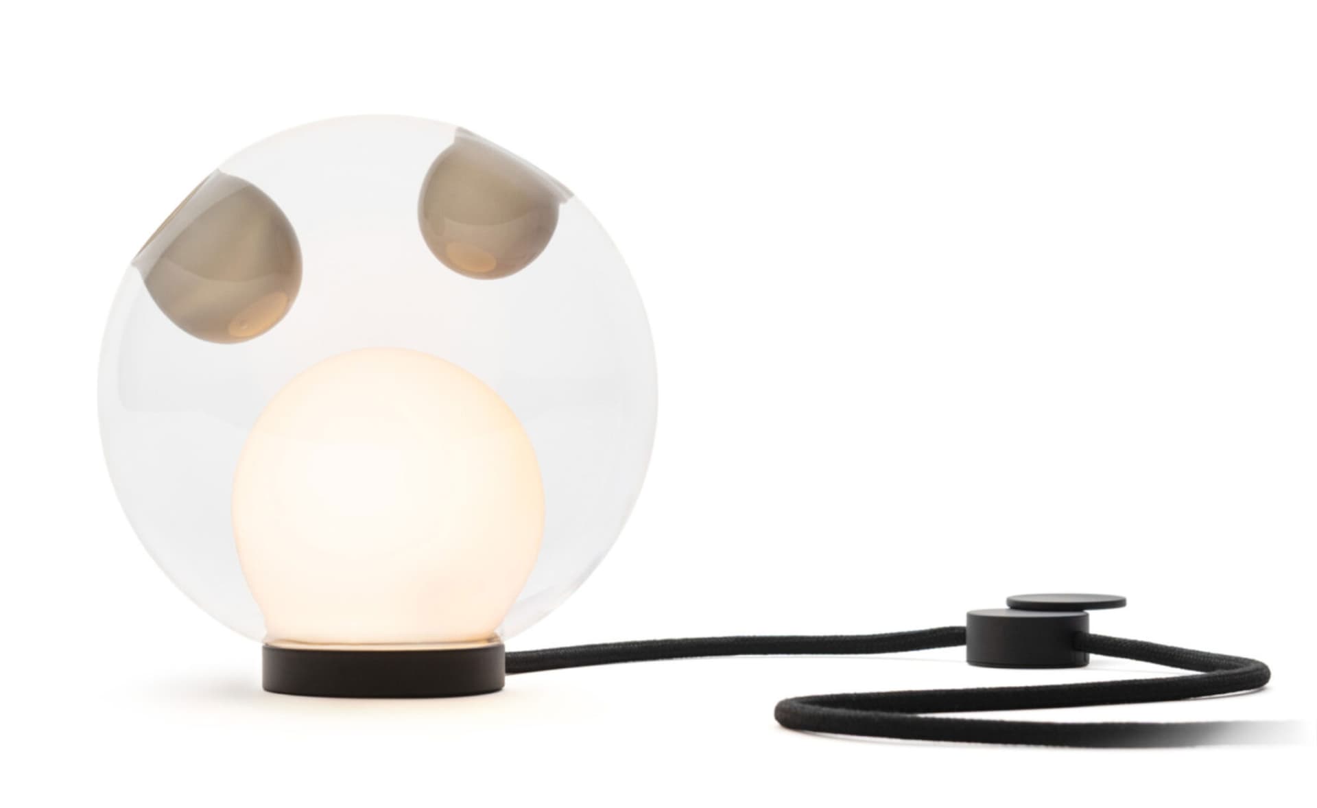 Bocci 28t Table Lamp / LED - 2700K / black / clear with opaque beige 1 inclusions