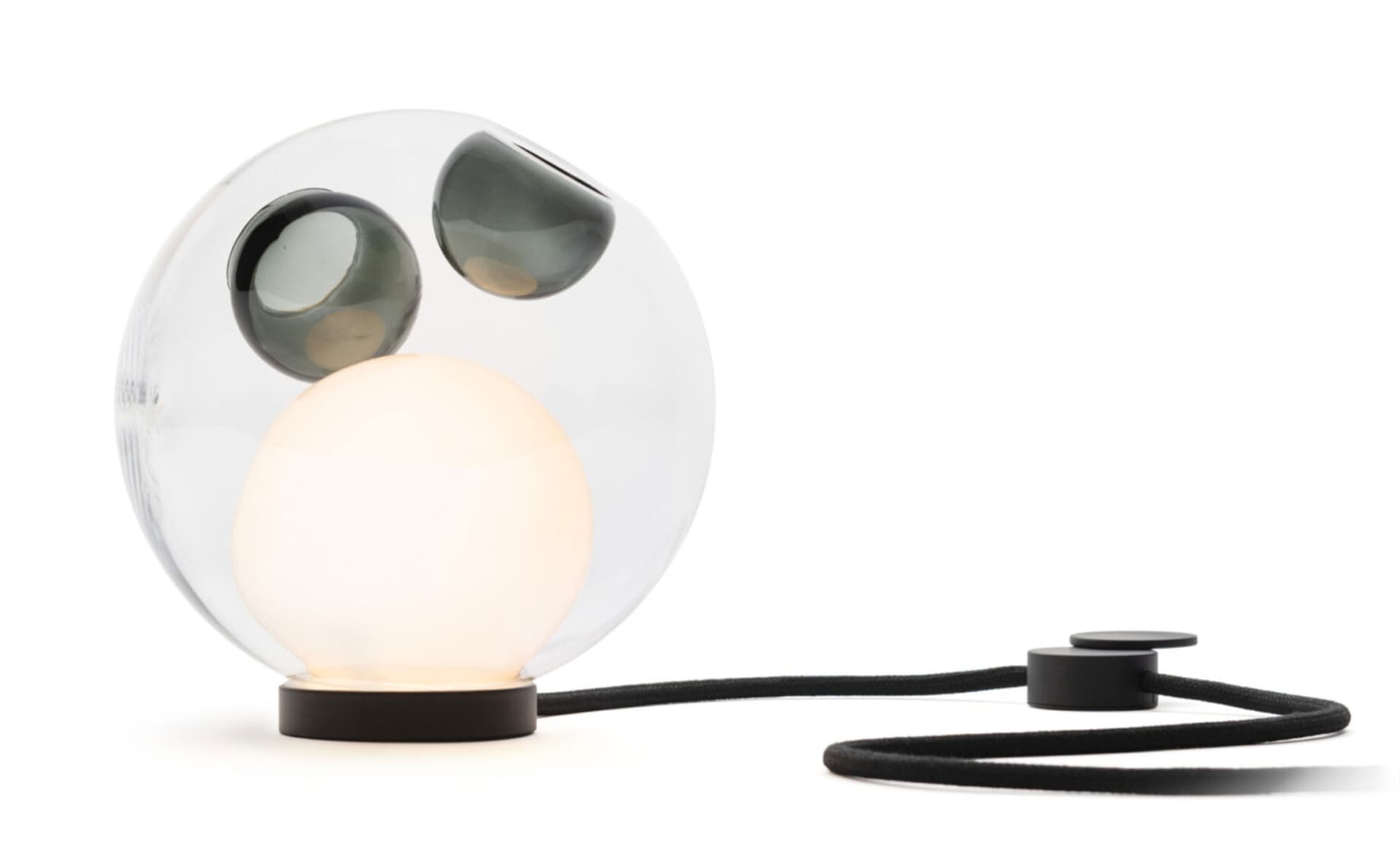 Bocci 28t Table Lamp / LED - 2700K / black / clear with grey 1 inclusions