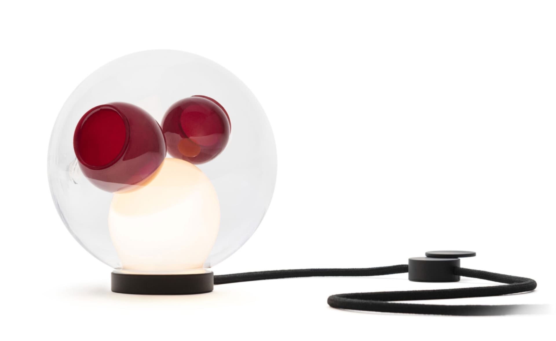 Bocci 28t Table Lamp / LED - 2700K / black / clear with red 1 inclusions
