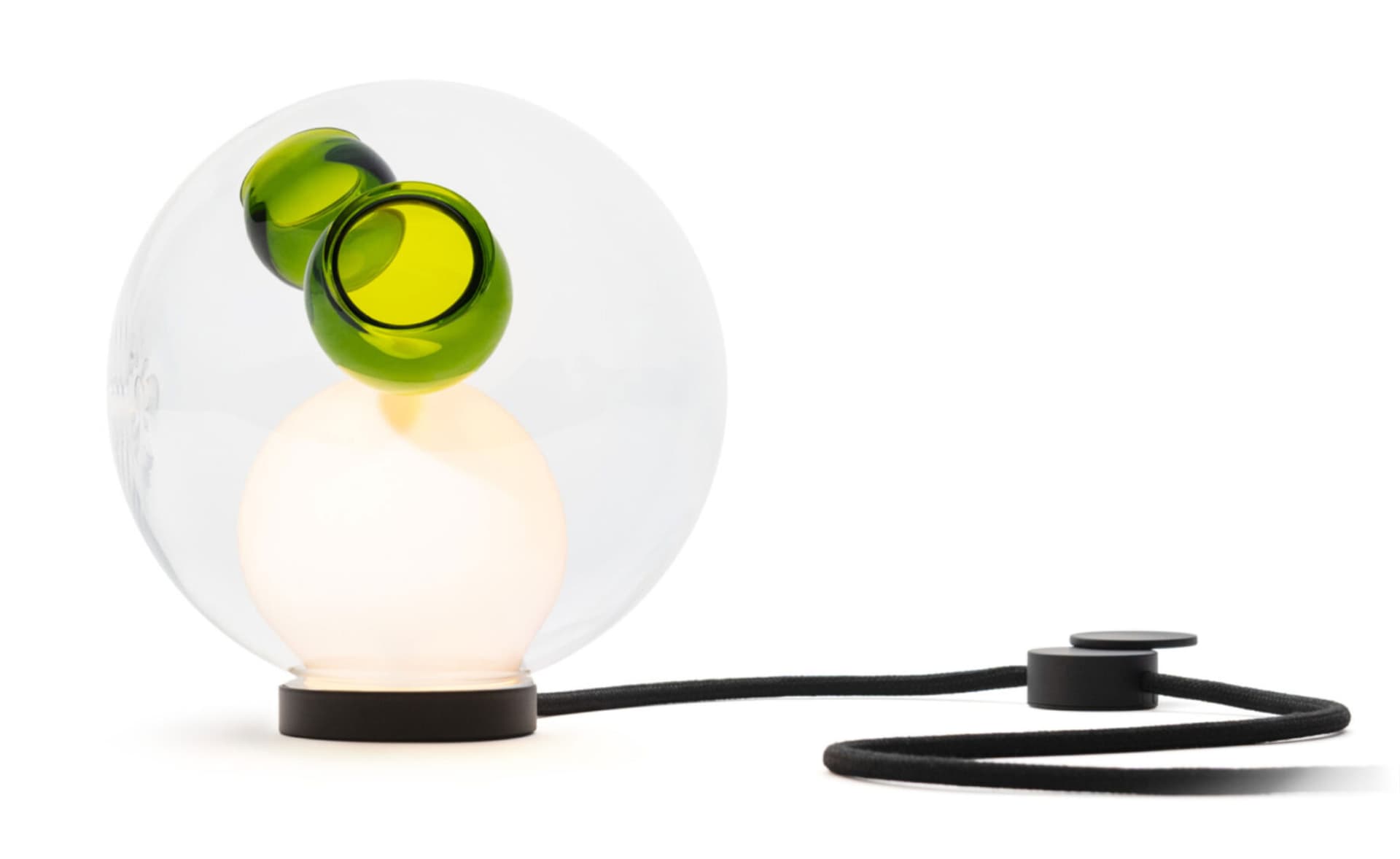 Bocci 28t Table Lamp / LED - 2700K / black / clear with green 1 inclusions