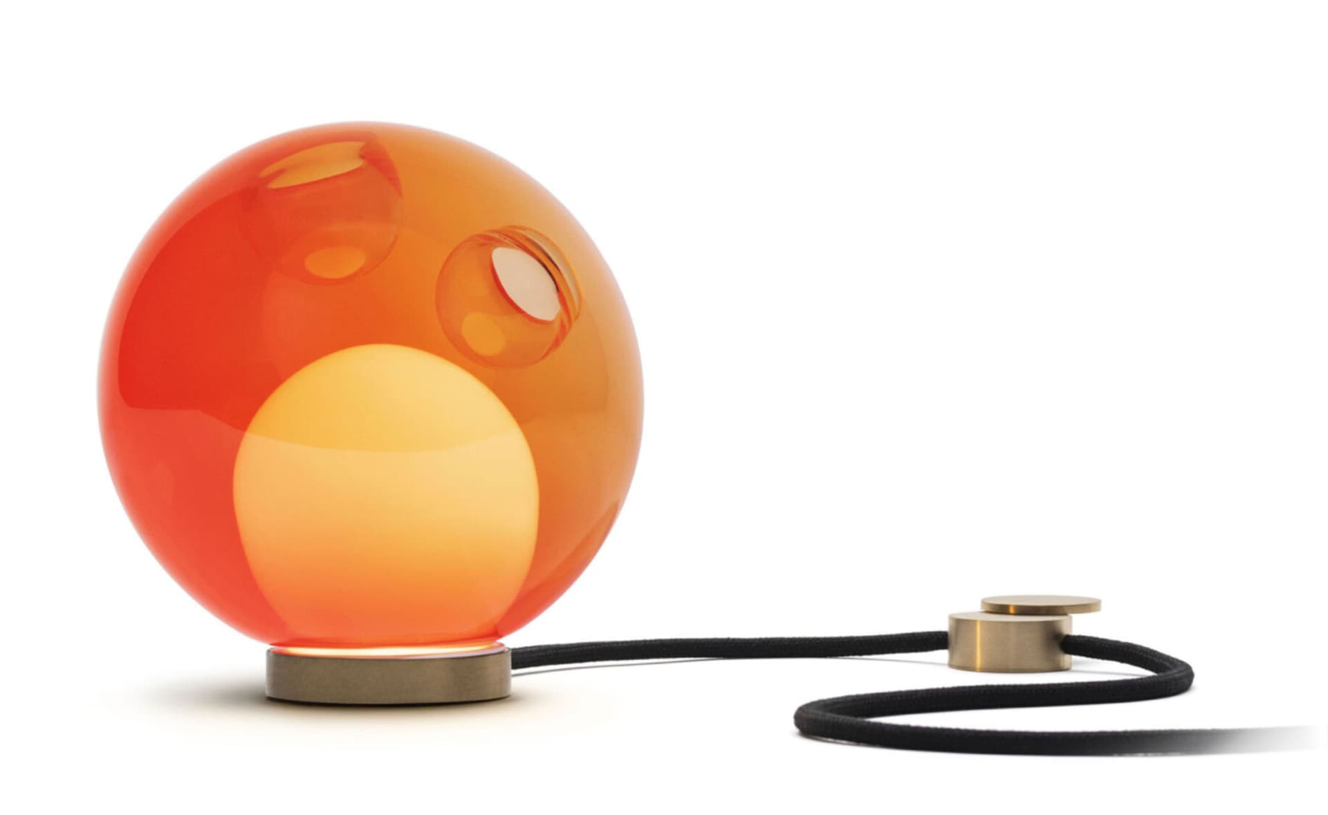 Bocci 28t Table Lamp / LED - 3000K / brass / translucent orange 2