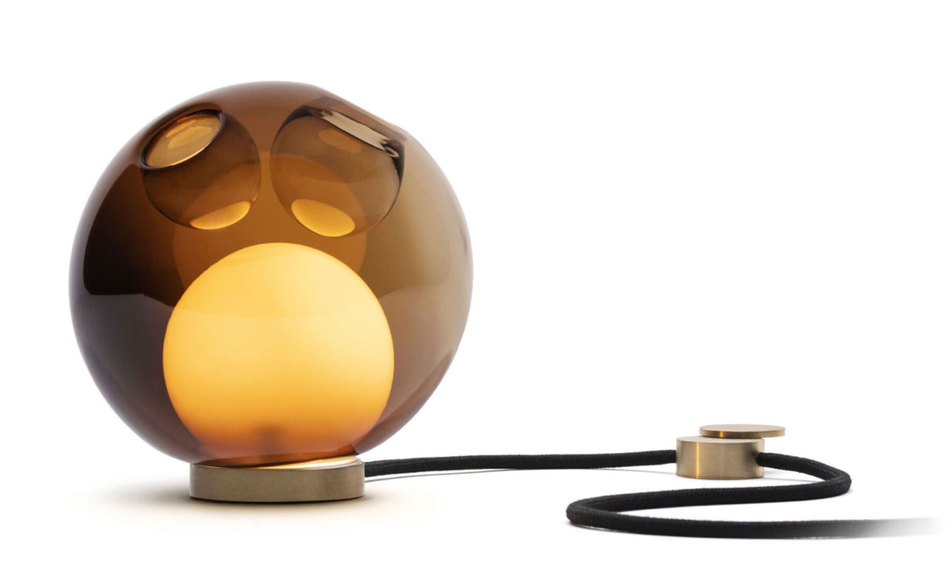Bocci 28t Table Lamp / LED - 3000K / brass / translucent yellow 3