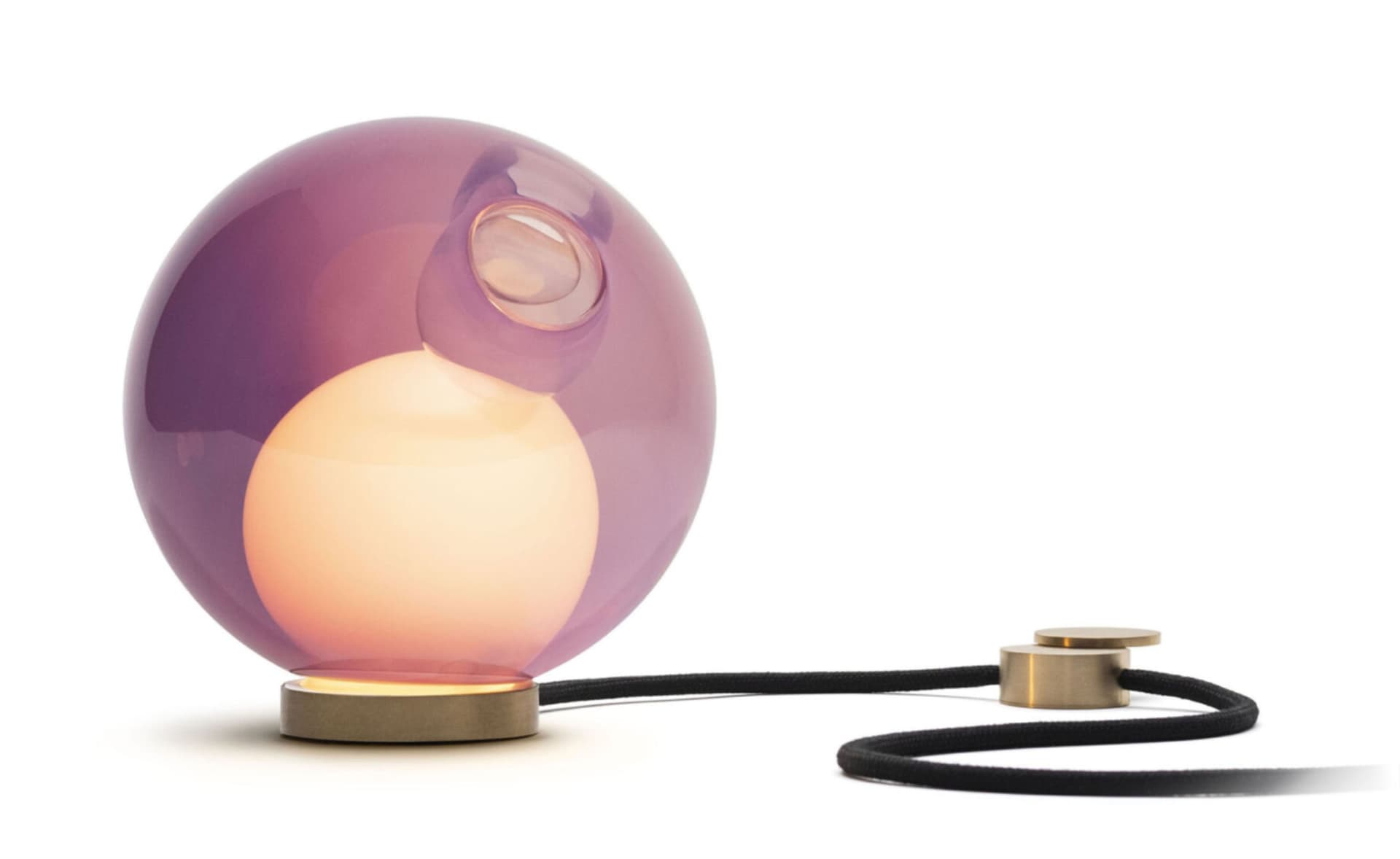 Bocci 28t Table Lamp / LED - 3000K / brass / translucent purple 1