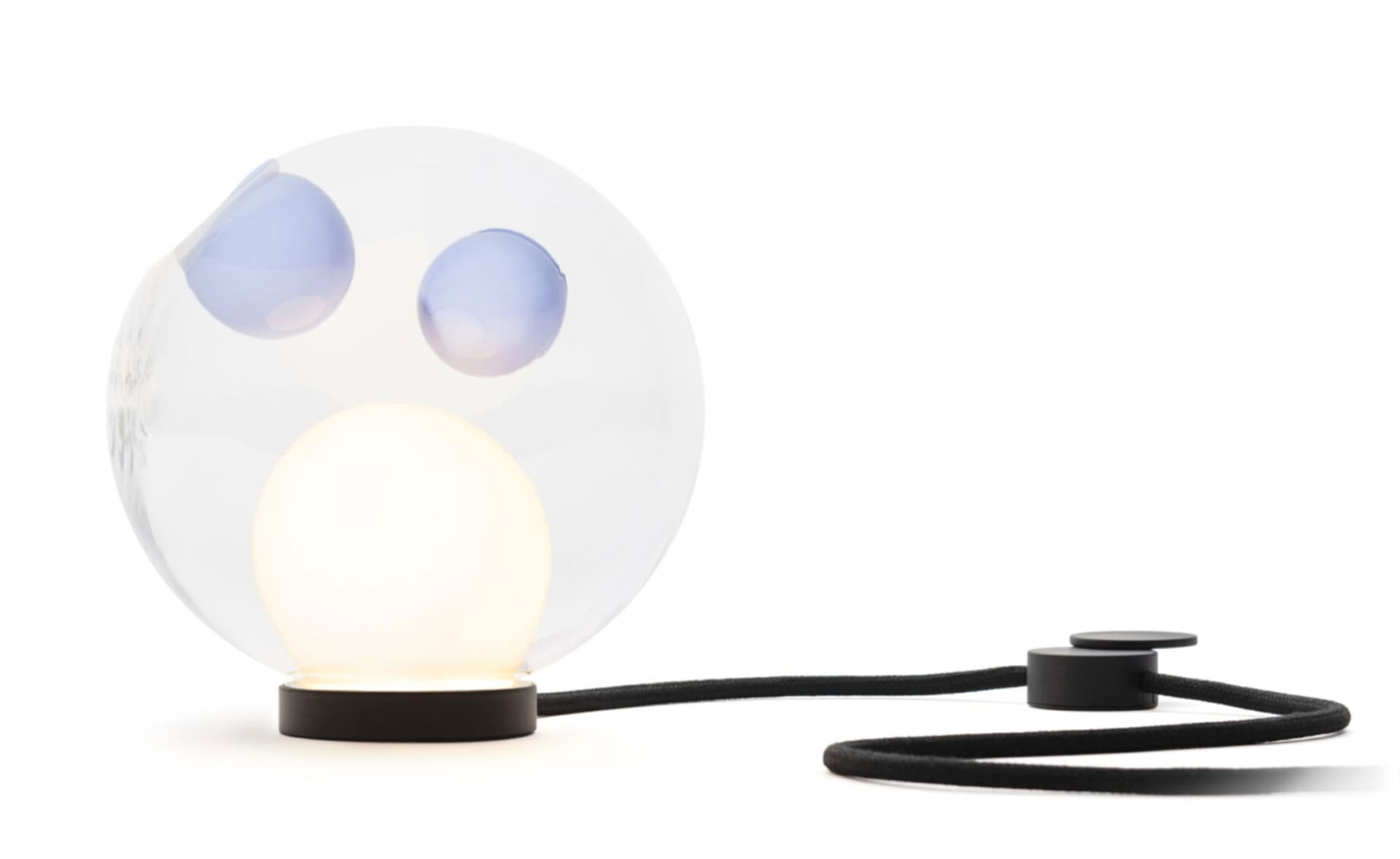 Bocci 28t Table Lamp / LED - 3000K / black / clear with opaque blue 1 inclusions