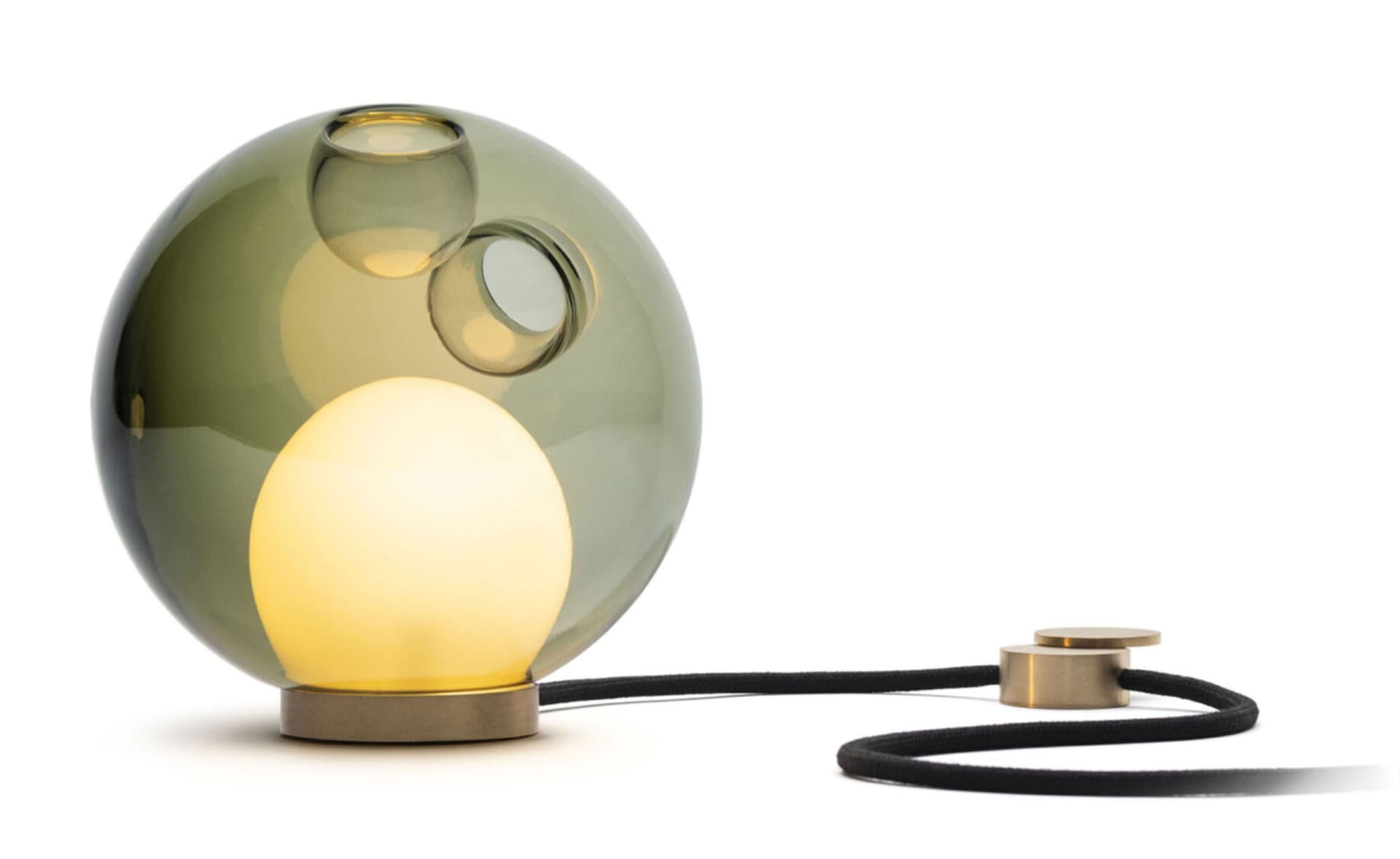 Bocci 28t Table Lamp / LED - 3000K / brass / translucent green 4