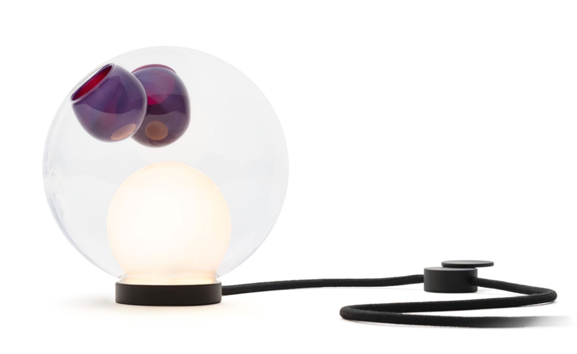 Bocci 28t Table Lamp / LED - 2700K / black / clear with purple 1 inclusions