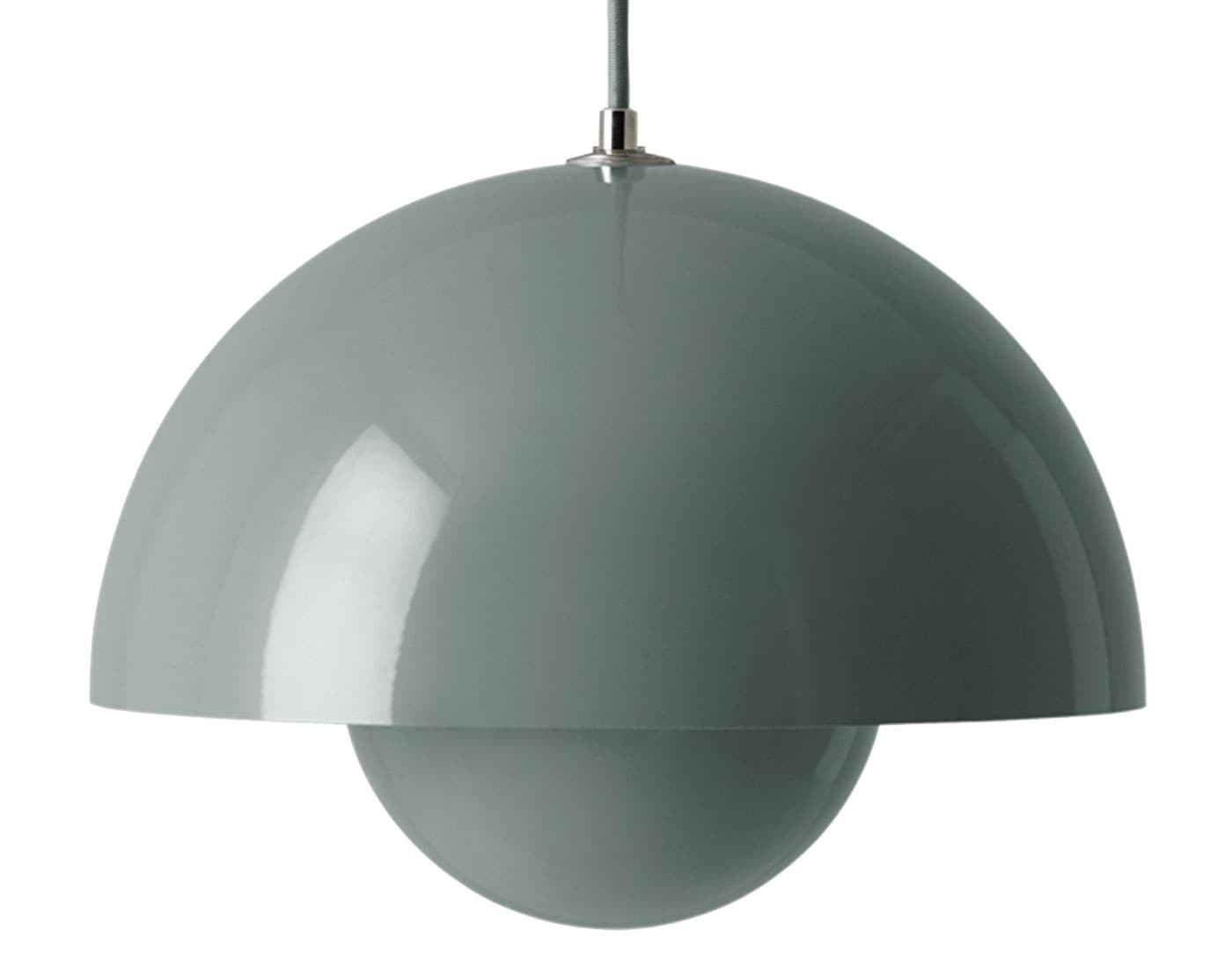 Flowerpot VP2 Pendant Lamp / stone blue / matching cord