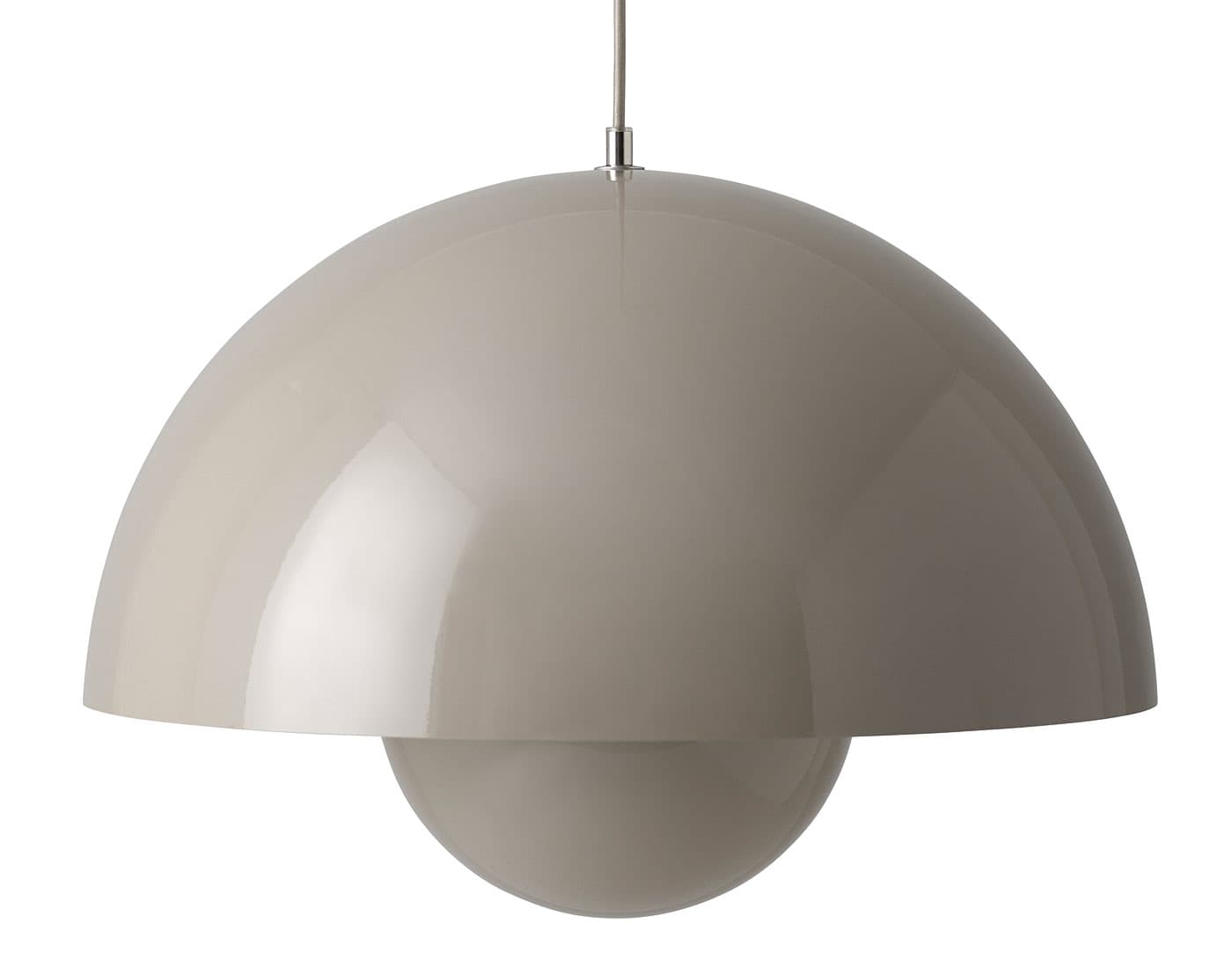 Flowerpot VP2 Pendant Lamp / grey beige / matching cord