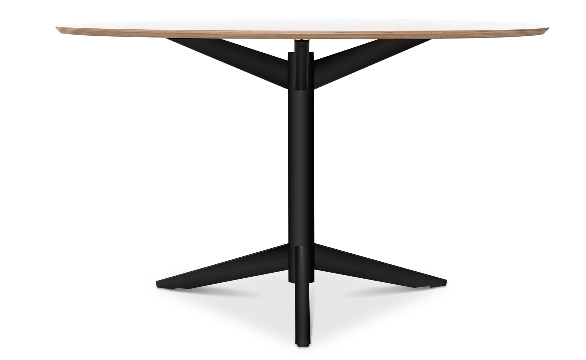 TE06 Dining Table / fenix - white top / black base