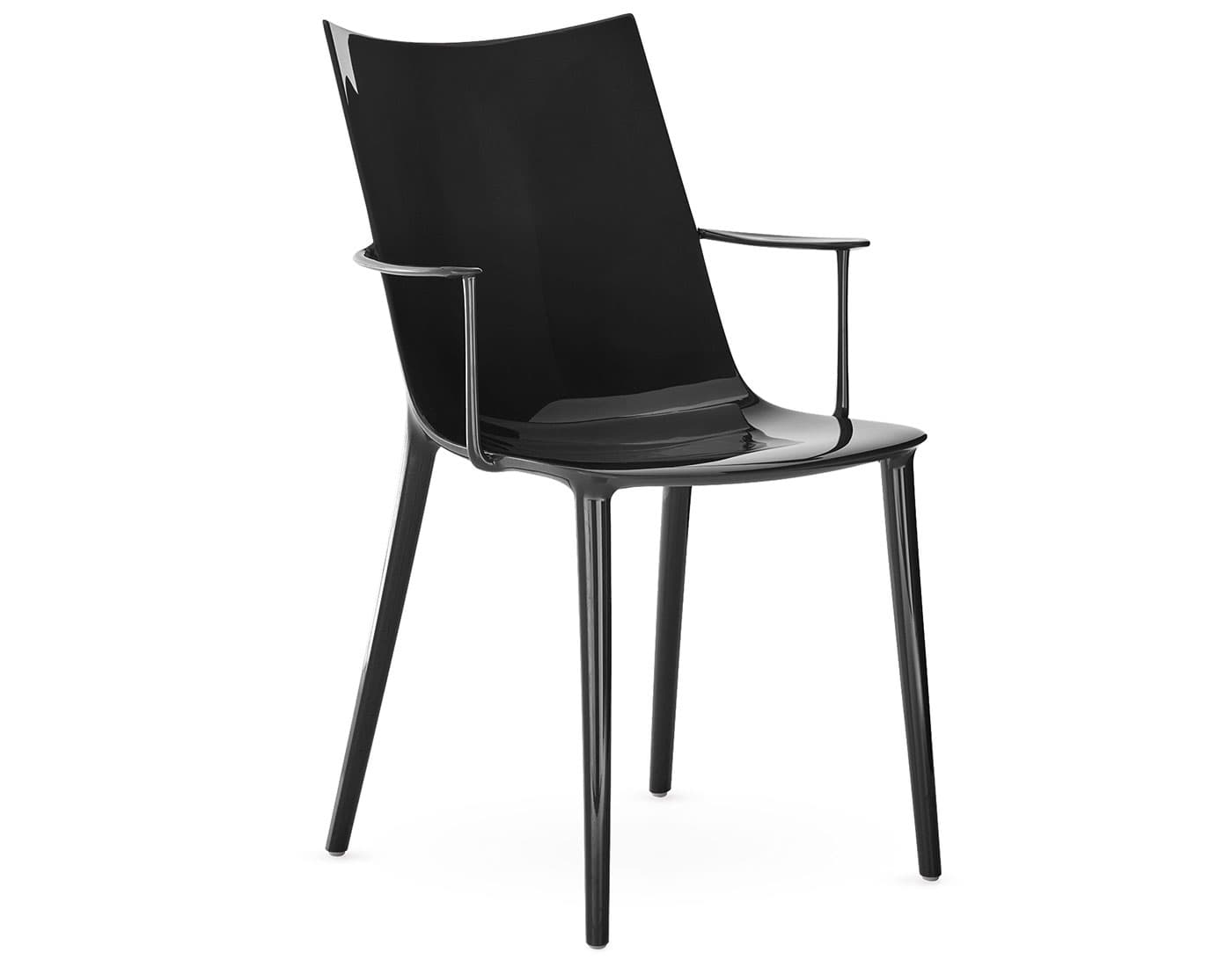 H.H.H. Dining Armchair / glossy - black