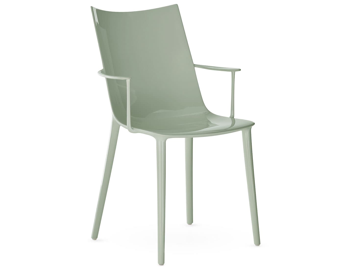 H.H.H. Dining Armchair / glossy - sage green