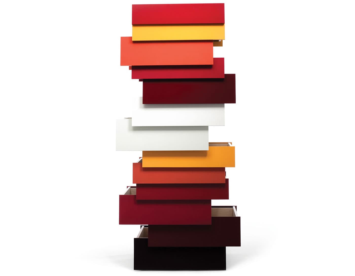 Stack Storage Unit / 13 drawer - red palette